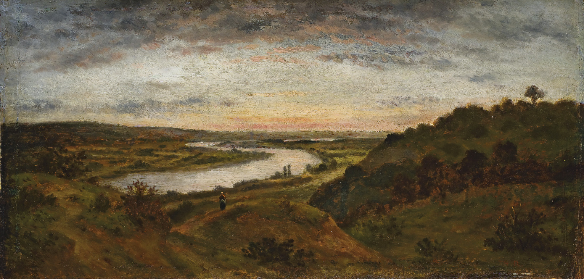 Theodore Rousseau — Долина Сены: Река Сена недалеко от Вернона
