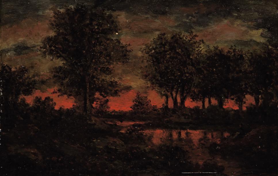 Theodore Rousseau — Уединенный уголок на морском берегу в лесу
