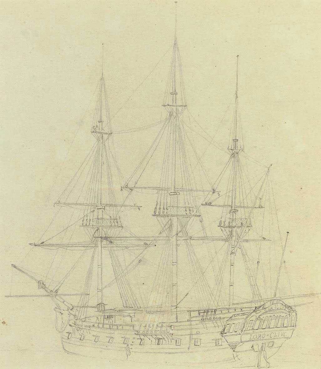 Thomas Daniell — Исследования торговых судов ост-индского моряка Лорда Клайва и Ле Неккера