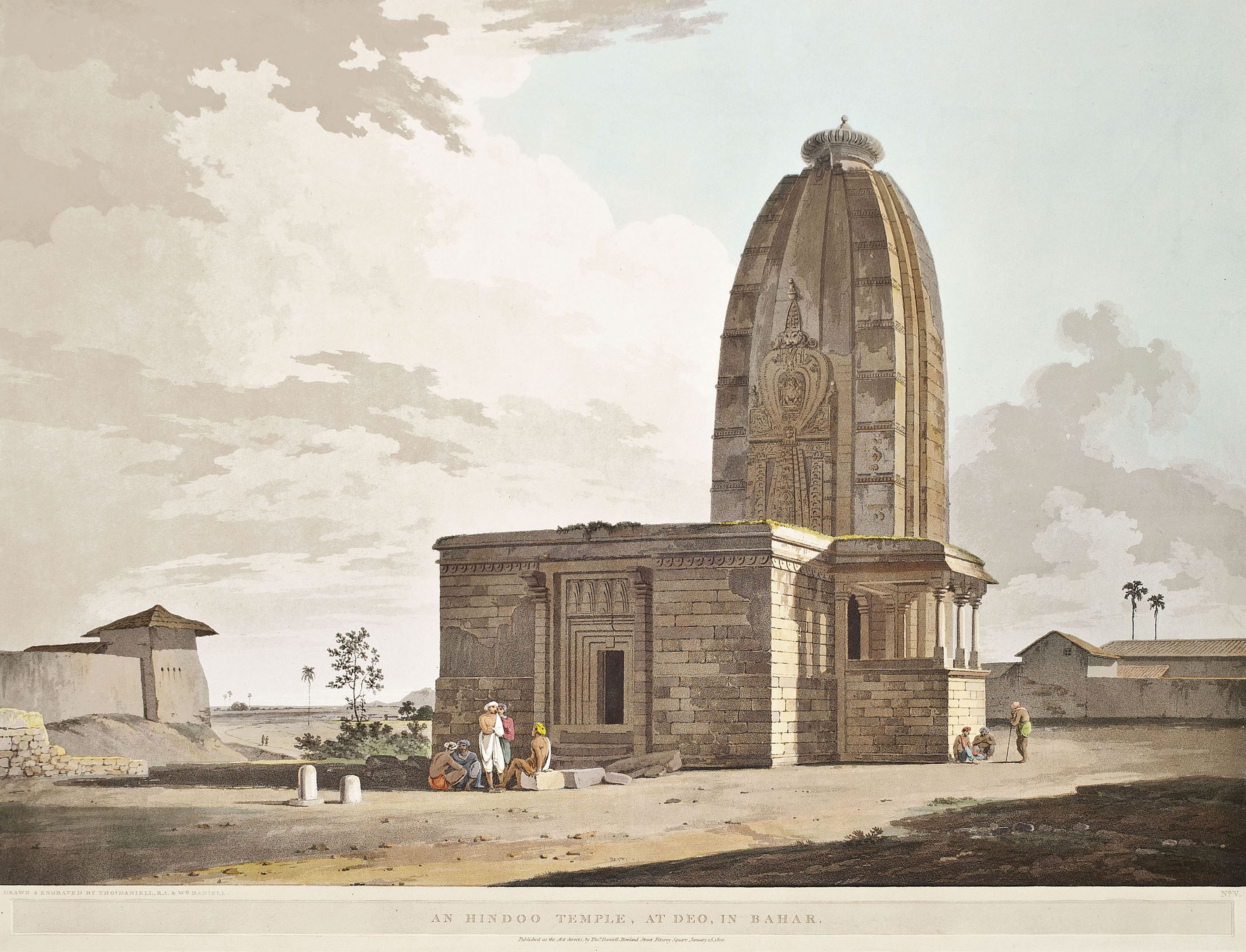 Thomas Daniell — Скульптурные изображения на скалах в Мавалипураме, на побережье Короманделя; Вход в раскопанный индуистский храм в Мавалипураме; Раскопанный храм на острове Сальсетт; Портик раскопанного храма на острове Сальсетт; Индуистский храм в Део, в Бахаре; Часть интерьера индуистского храма в Мавалипураме. Индуистский храм в Део, в Бахаре; Вход в пещеру Элефанта; Часть внутренней части Элефанты; Вид на скалу Факирс на реке Ганг, недалеко от Султаунгунге; Вид на скалу Факирс на реке Ганг, недалеко от Султаунгунге; Часть пещер Канари, Сальсетт; и интерьер раскопанного индуистского храма на острове Сальсетт (Abbey Travel, 420, pls. 52-63), изображение 2