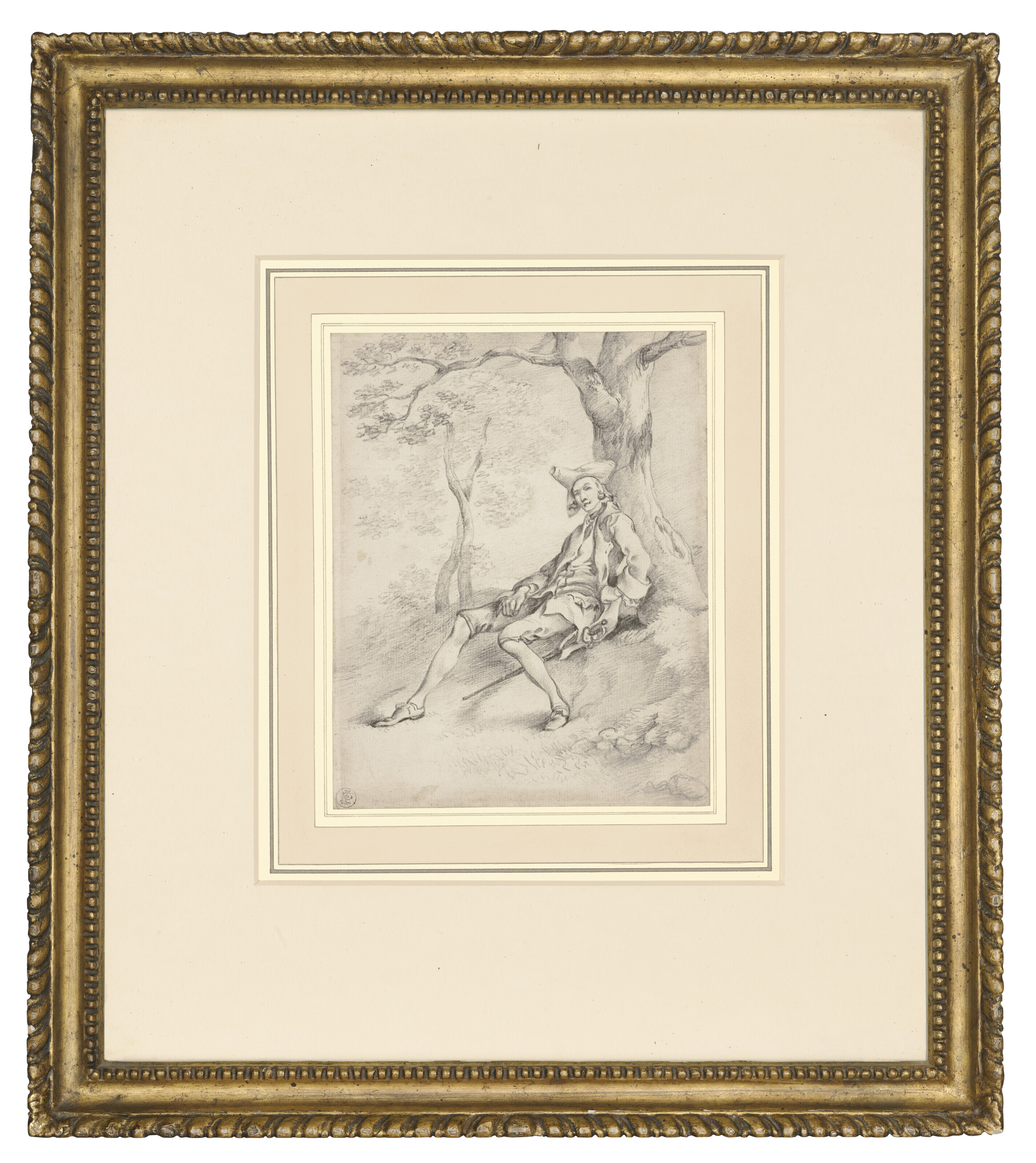 Thomas Gainsborough — Молодой человек, лежащий на берегу под деревом, возможно, автопортрет., изображение 2