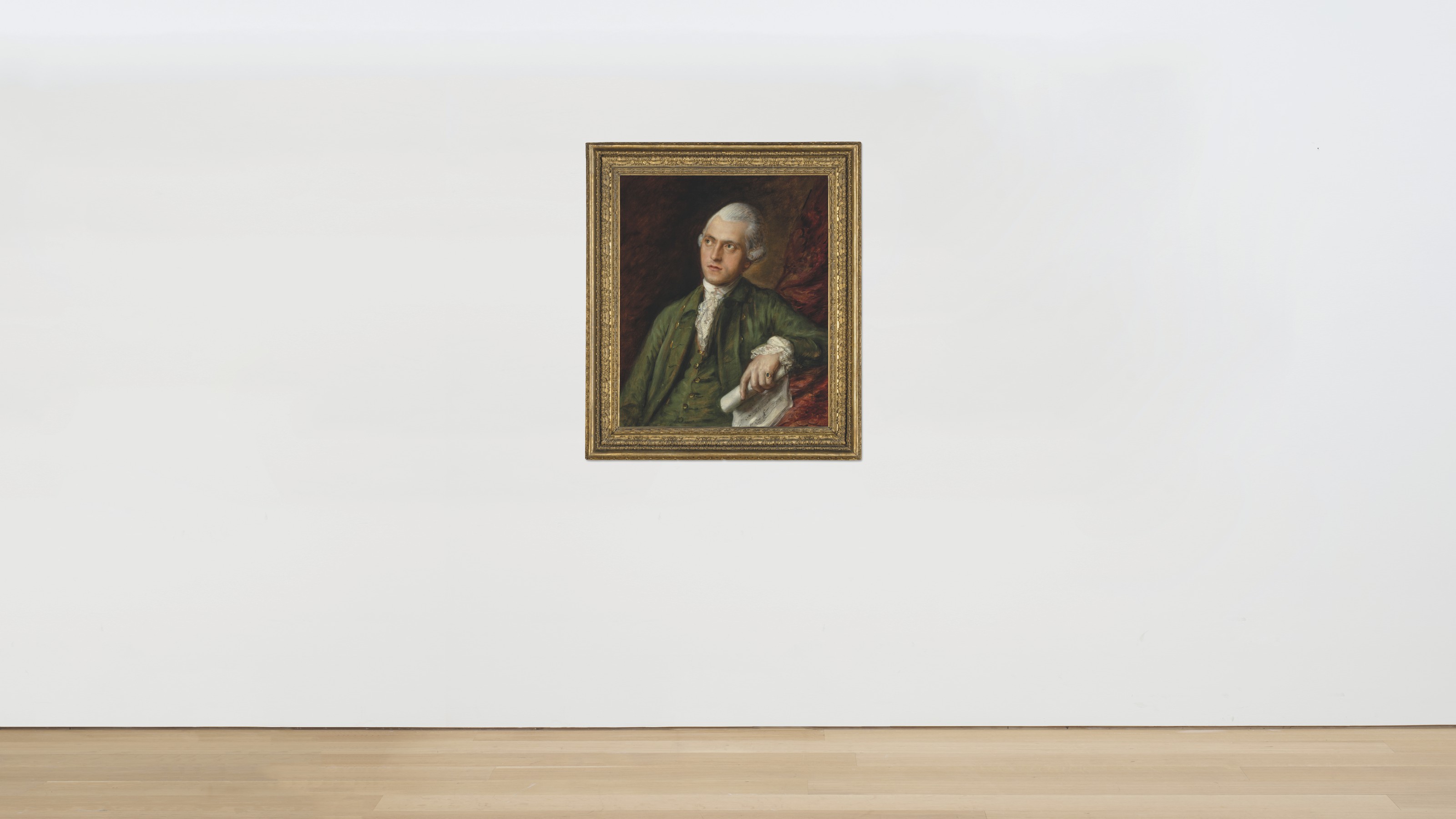 Thomas Gainsborough — Портрет музыканта, вероятно, Антонина Каммеля (1730-1785), в полный рост, в зеленом пиджаке, с партитурой в руках., изображение 4