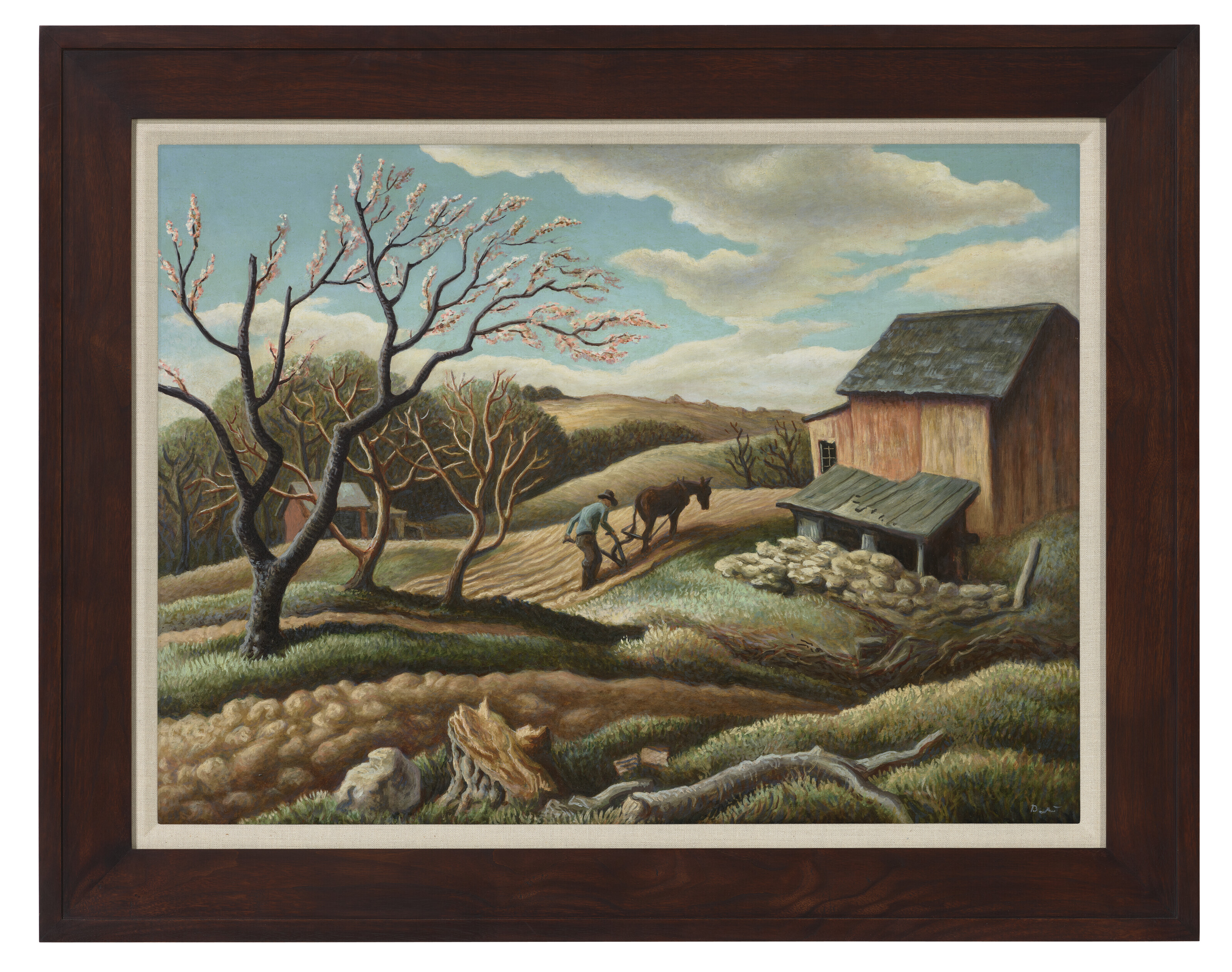 Thomas Hart Benton — Весенняя вспашка, изображение 2