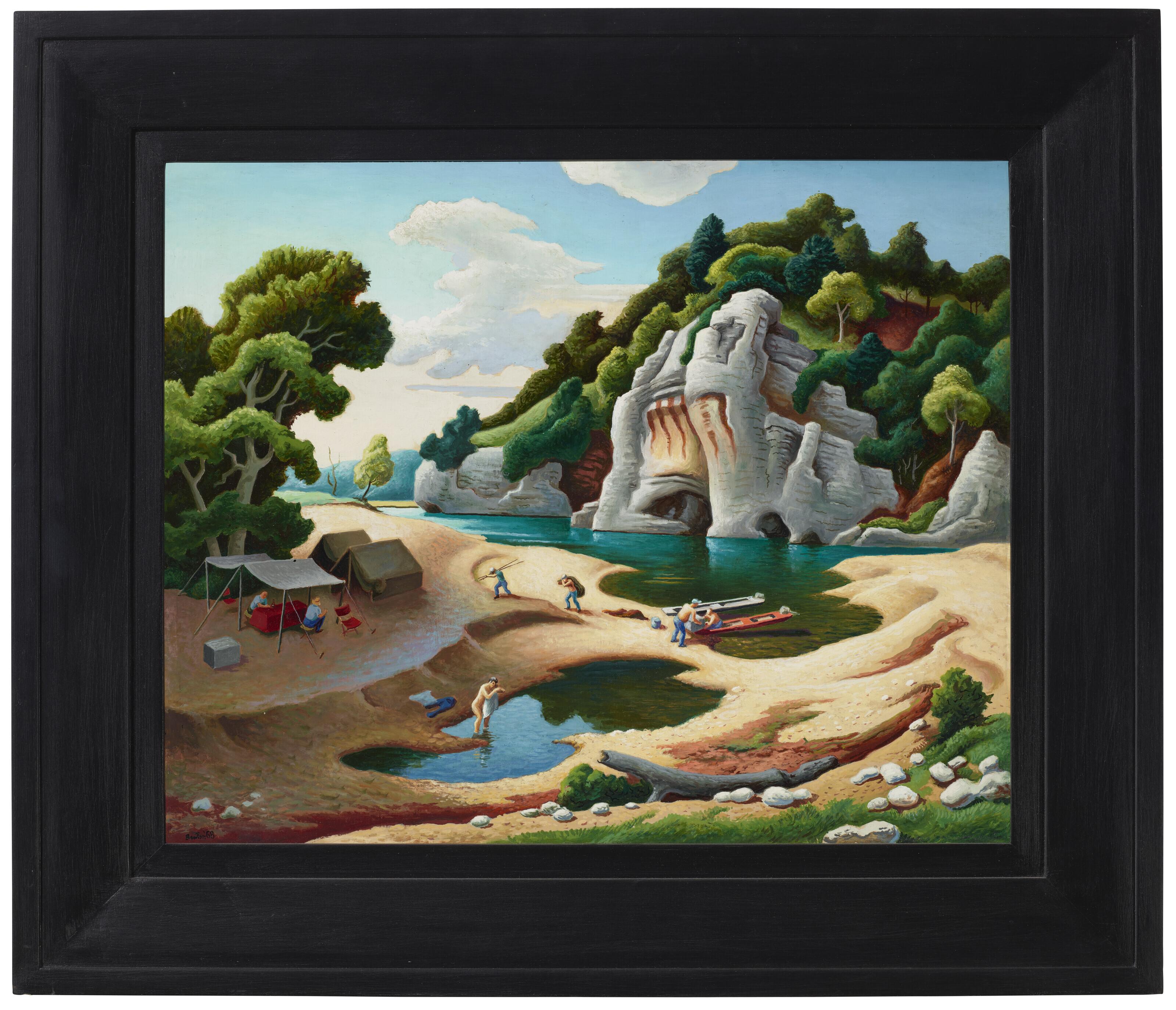 Thomas Hart Benton — Рыбацкий лагерь на реке Буффало, изображение 2