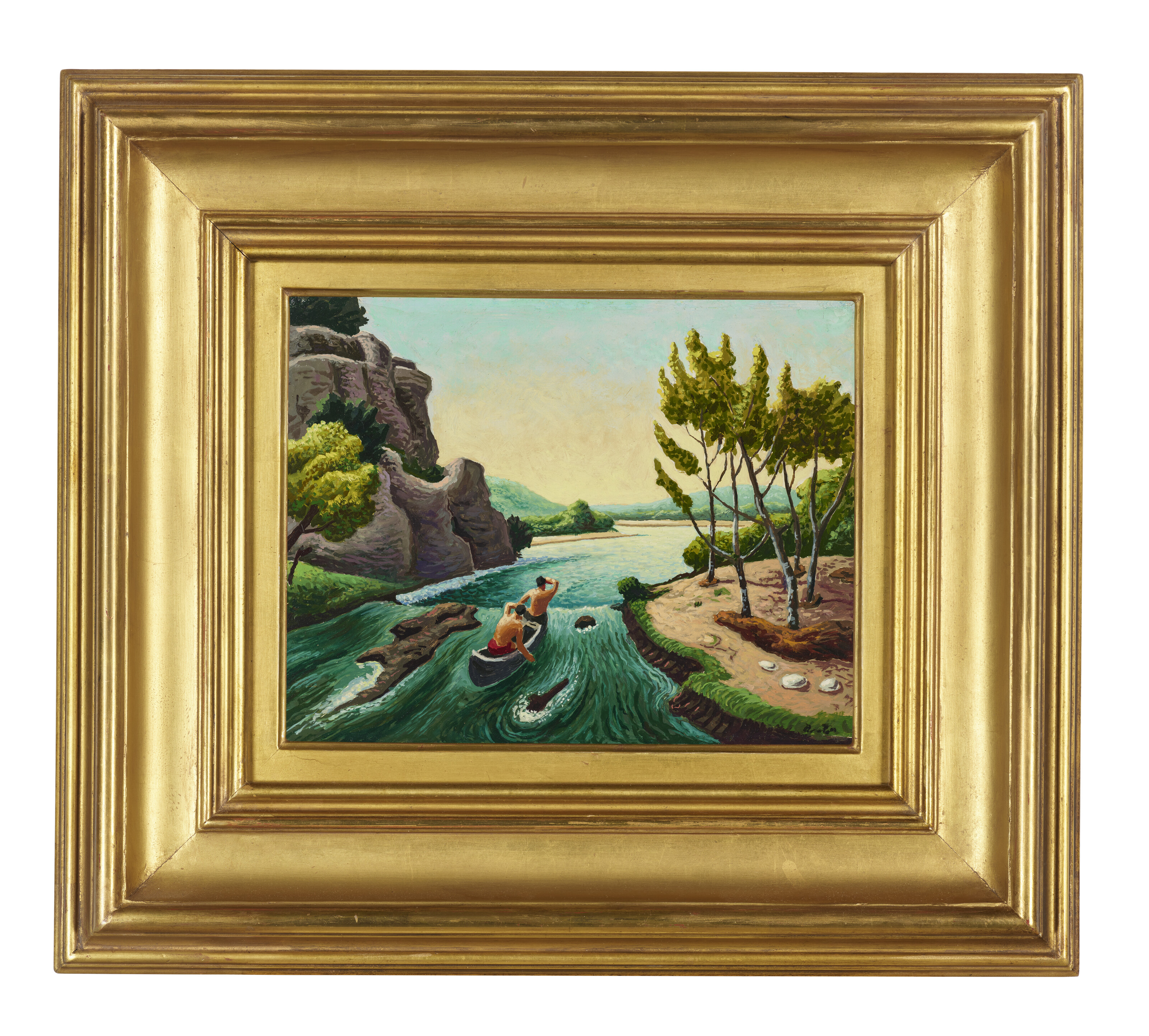 Thomas Hart Benton — Желоб, река Буффало над Виллемс-Лэндинг, изображение 2