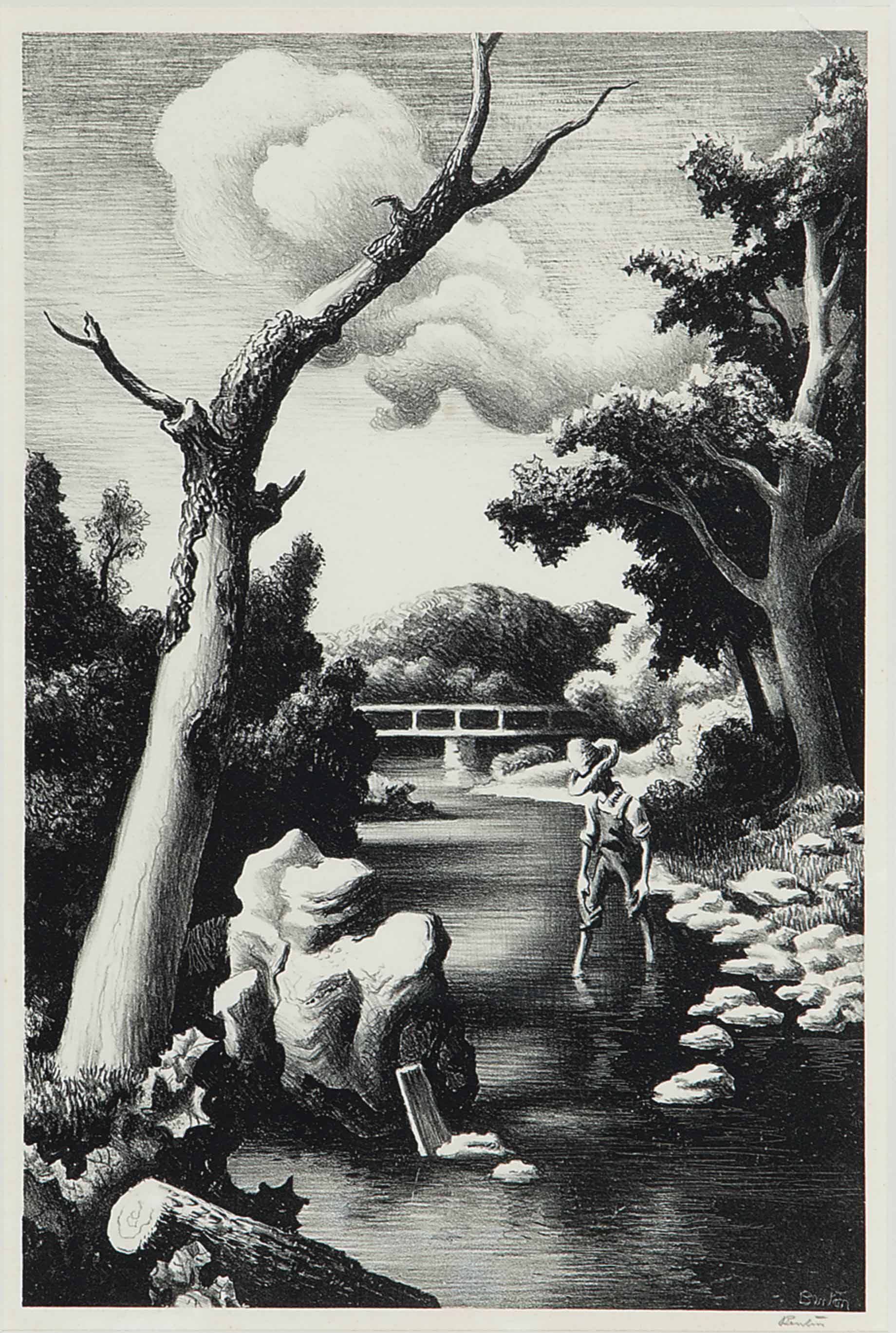 Thomas Hart Benton — Мелкий ручей (F. 32)