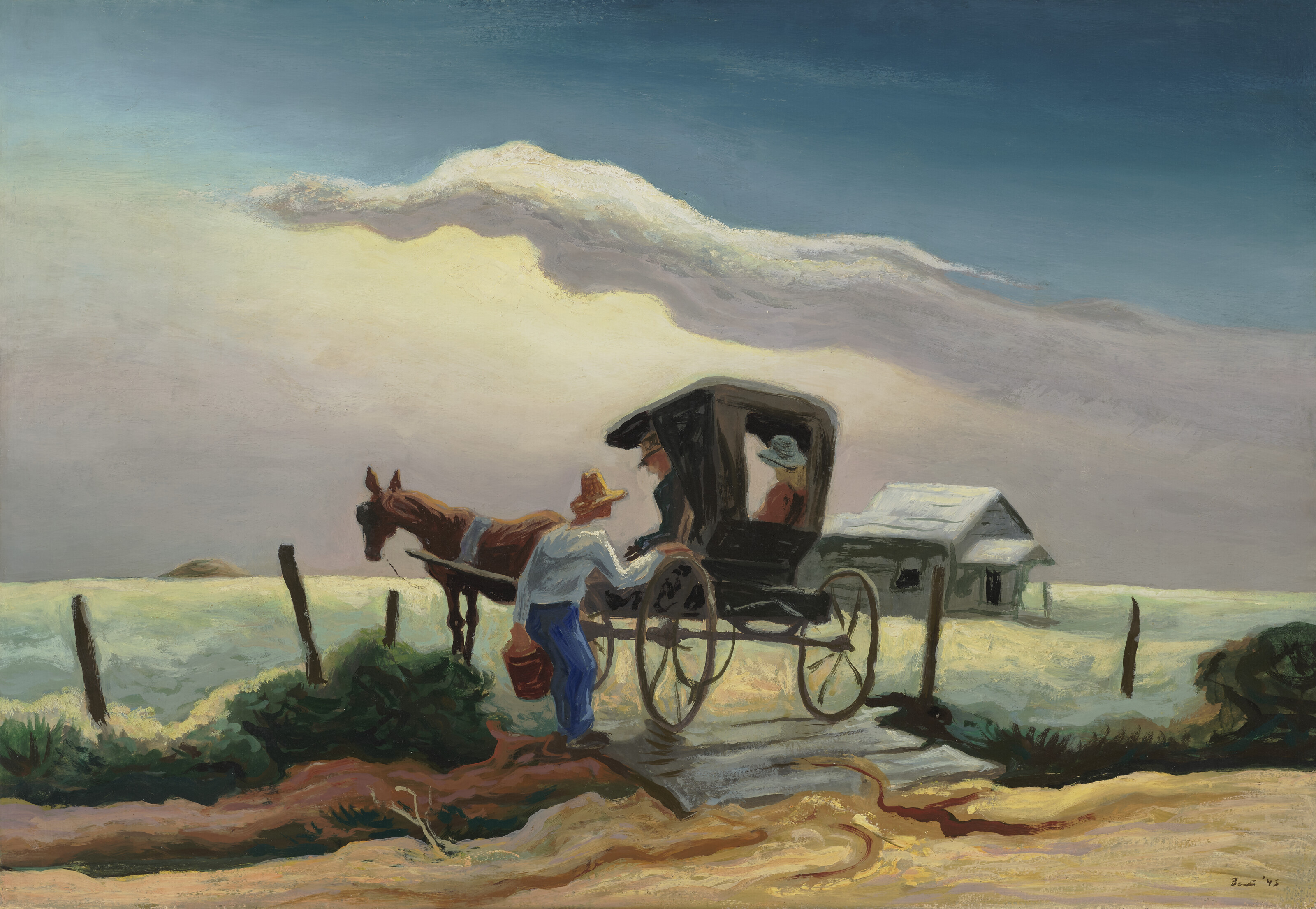 Thomas Hart Benton — Беседа у ворот