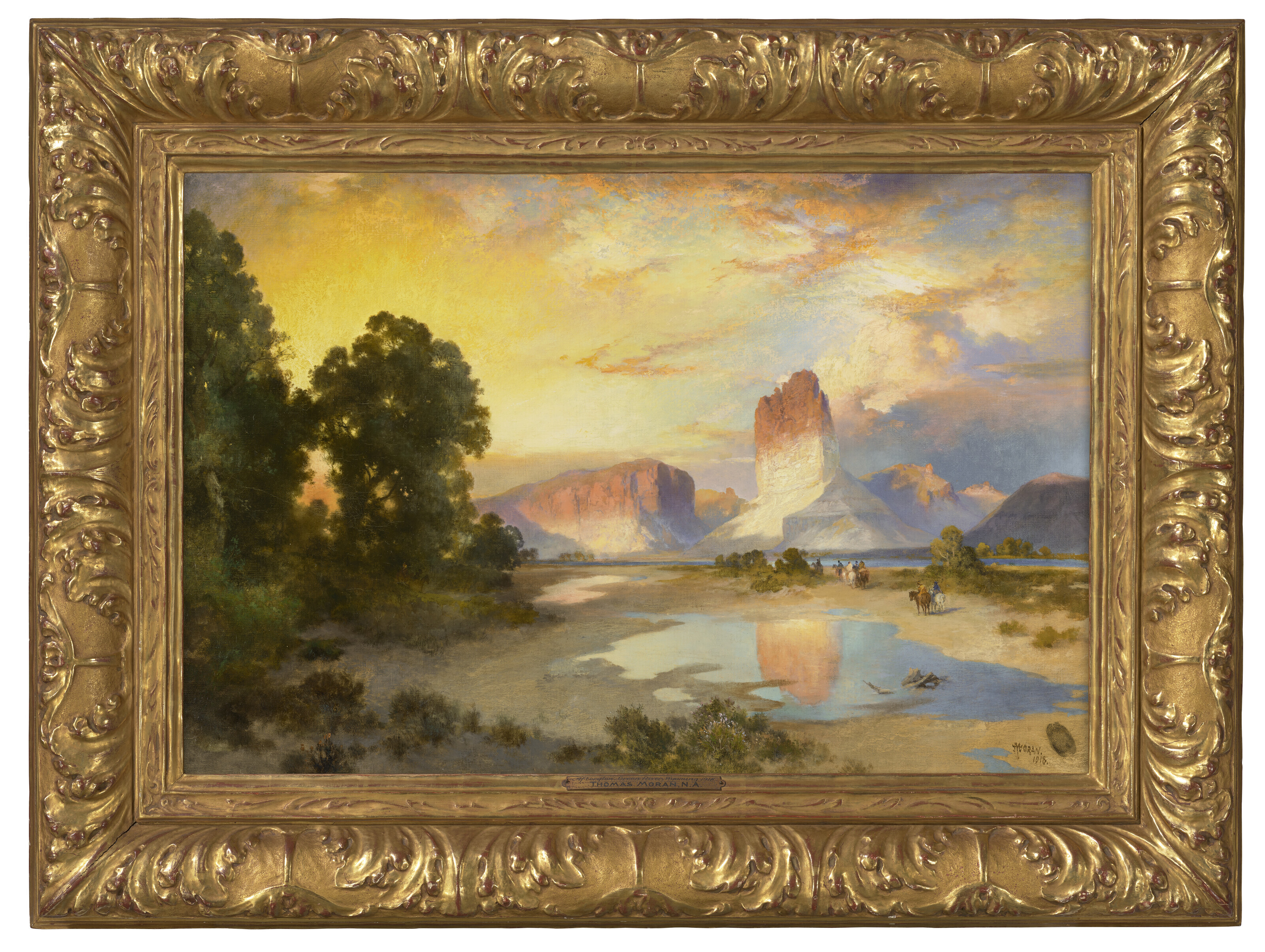 Thomas Moran — Послесвечение, Грин-Ривер, Вайоминг, изображение 2