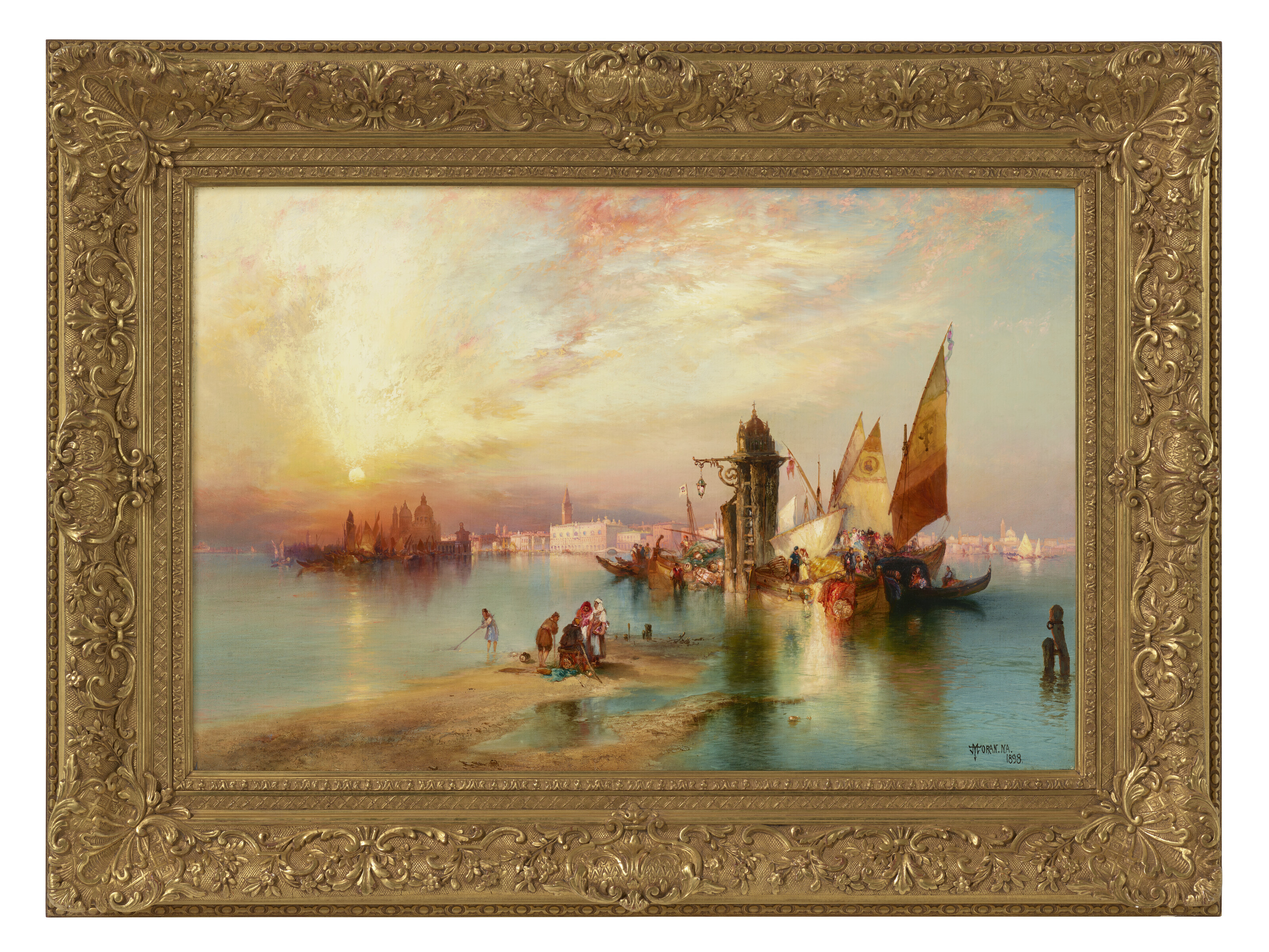 Thomas Moran — Венеция, закат за Санта-Марией, изображение 2