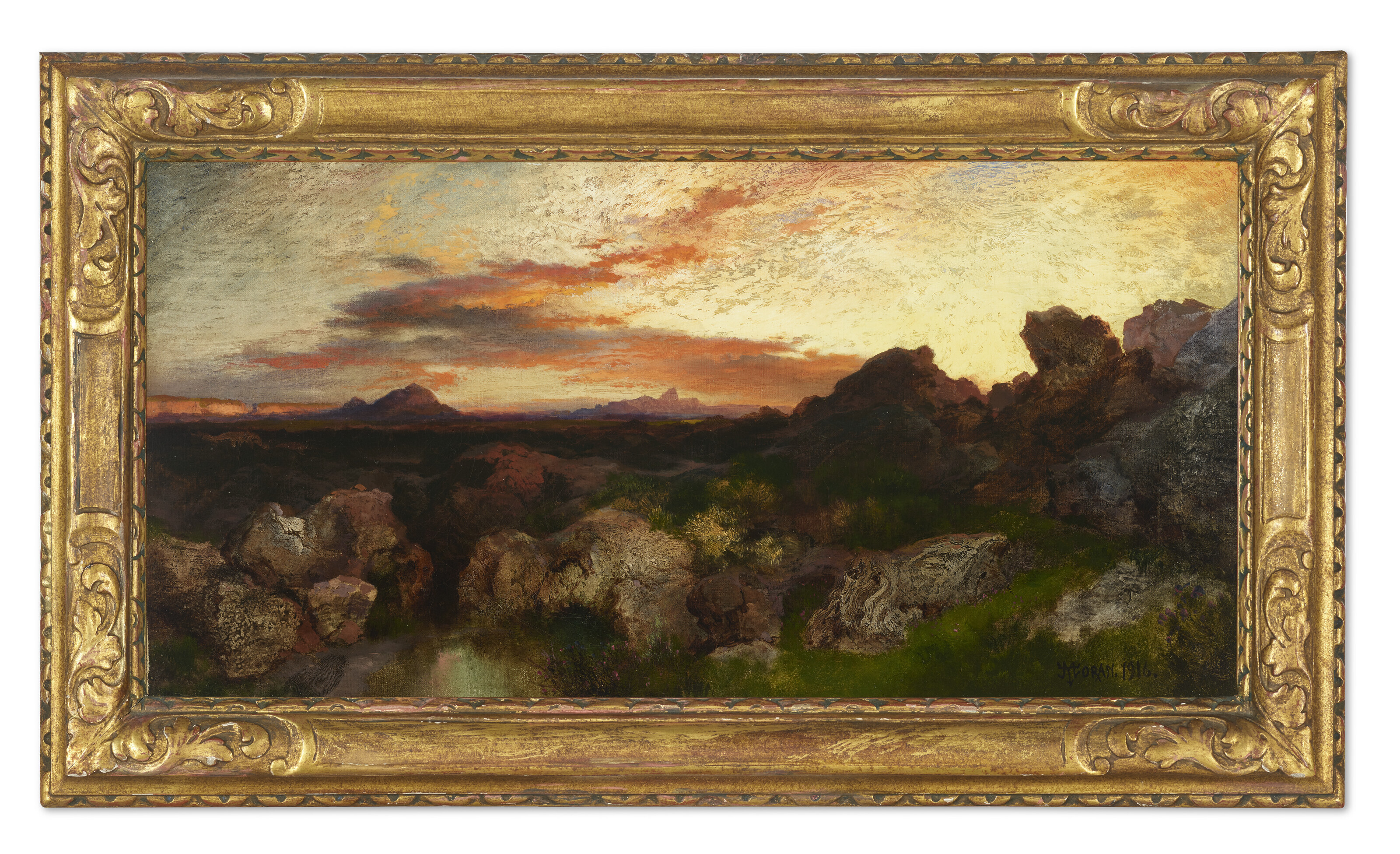 Thomas Moran — Сияющий вечер, Нью-Мексико, изображение 2