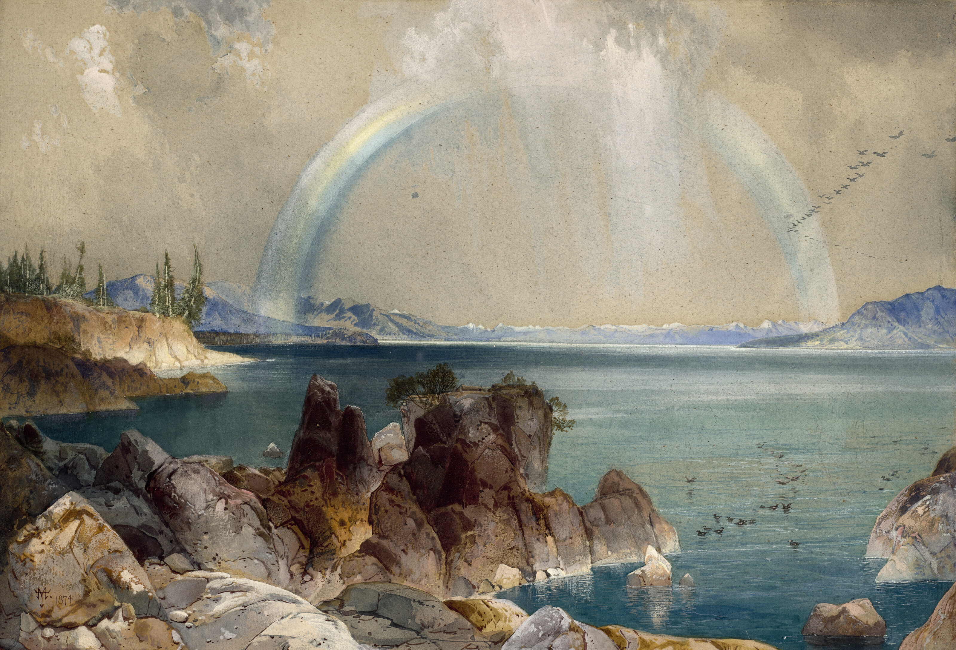 Thomas Moran — Южный рукав Йеллоустонского озера, Йеллоустонский национальный парк, территория Вайоминг