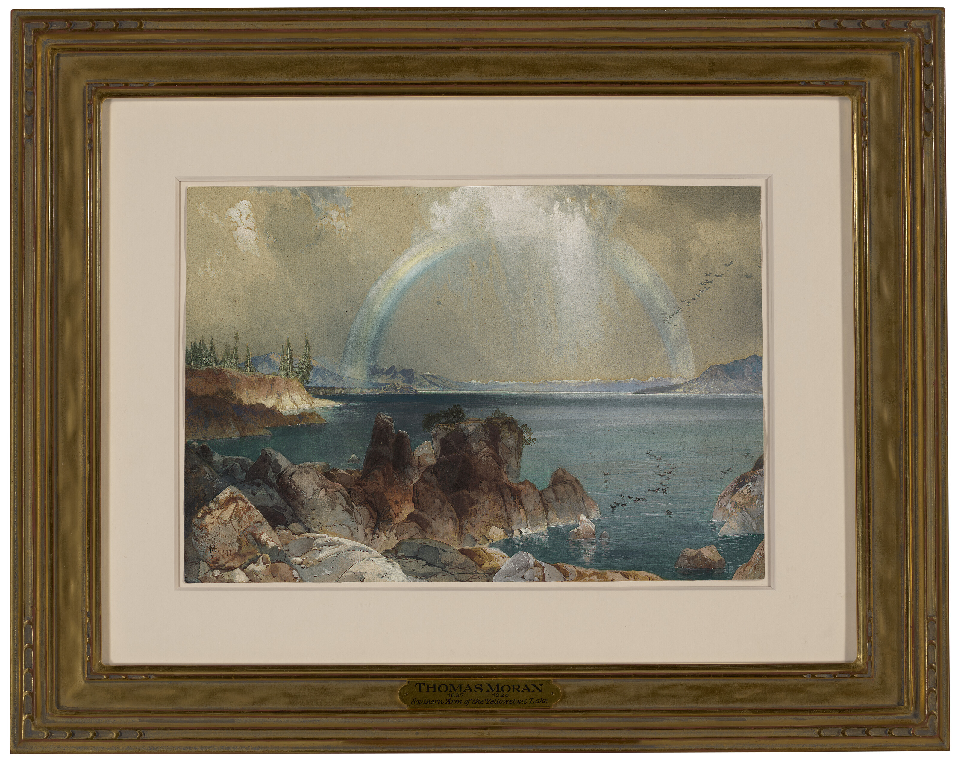 Thomas Moran — Южный рукав Йеллоустонского озера, Йеллоустонский национальный парк, территория Вайоминг, изображение 2