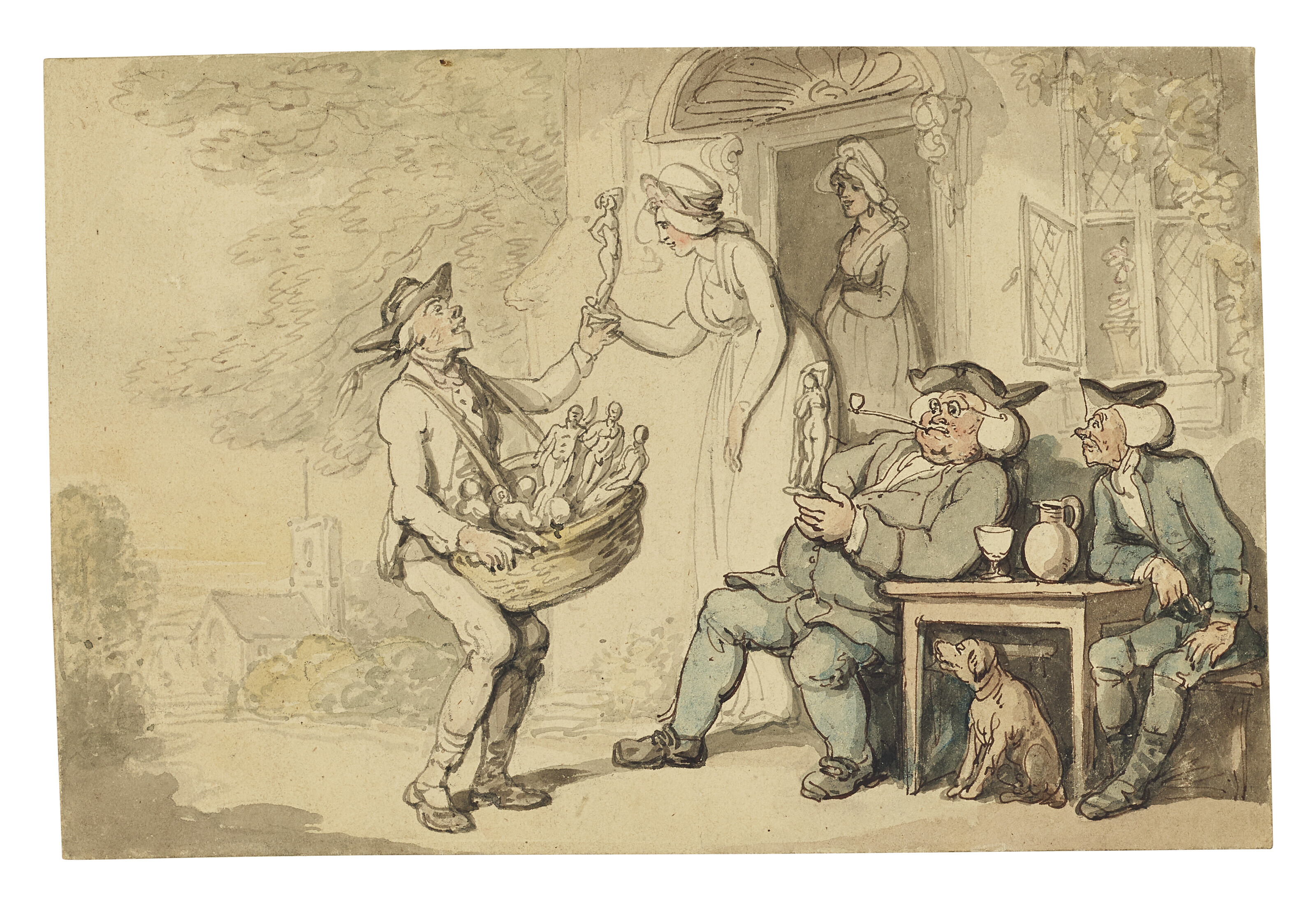 Thomas Rowlandson — Продавец статуэток