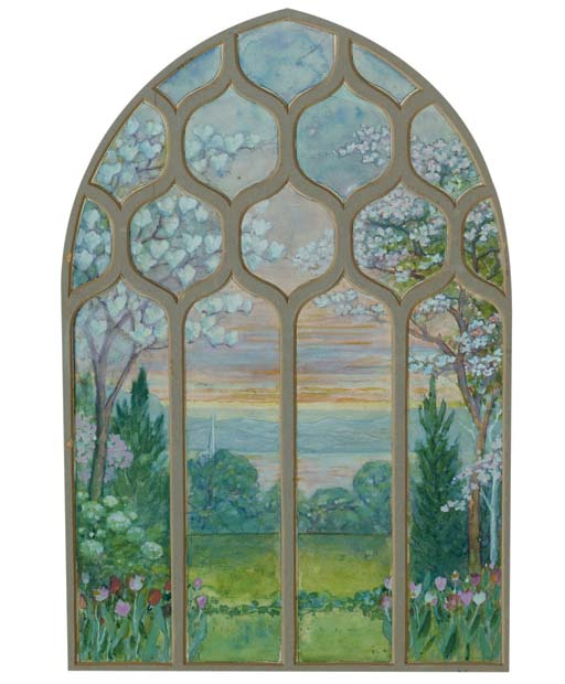Tiffany Studios — РИСУНОК ДЛЯ ПЕЙЗАЖНОГО ОКНА, ОКОЛО 1906 ГОДА