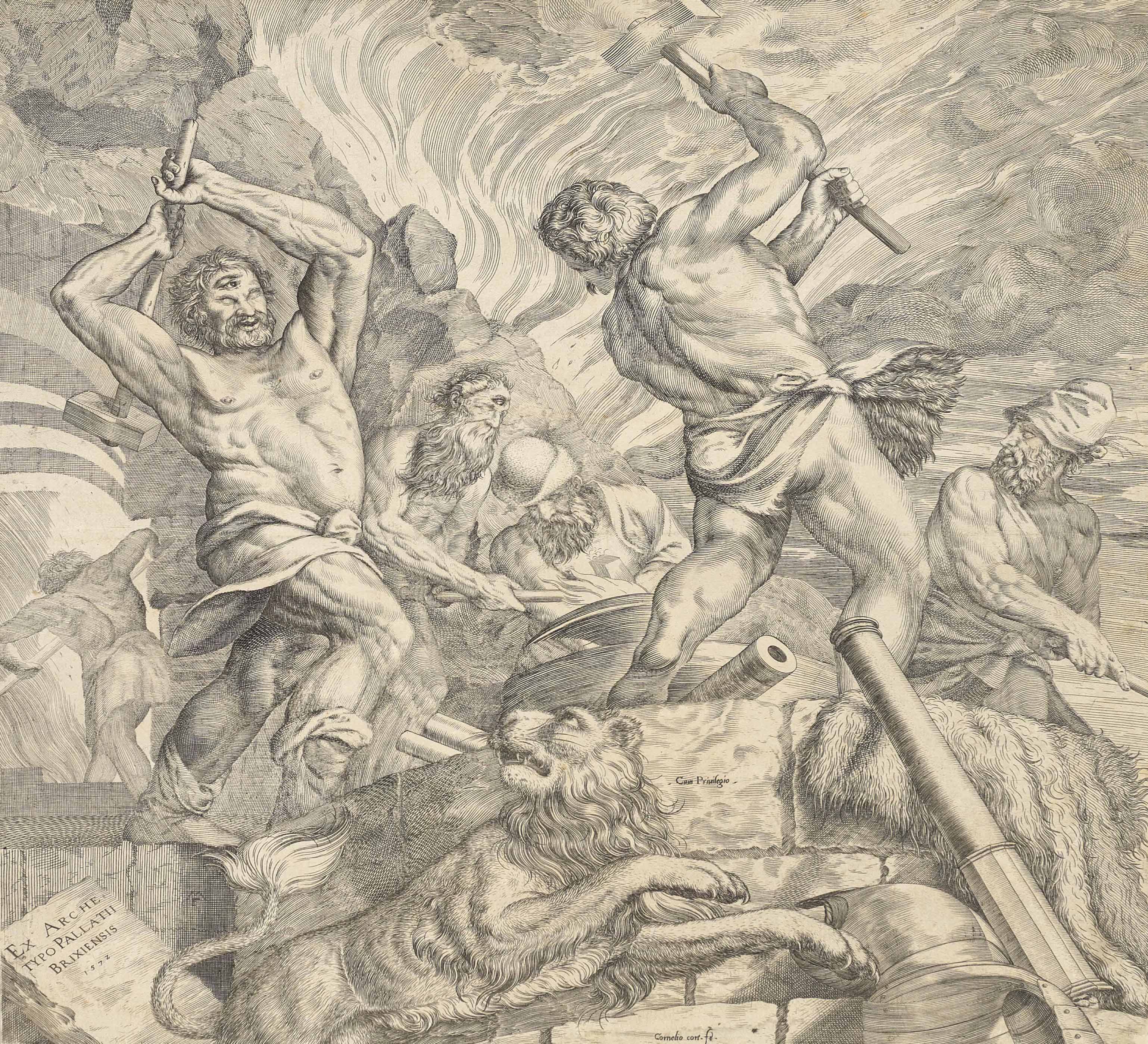 Titian — Циклоп, выковывающий герб Брешии (Барч, Хольштайн, 156; Нью-Хольштайн, 209)