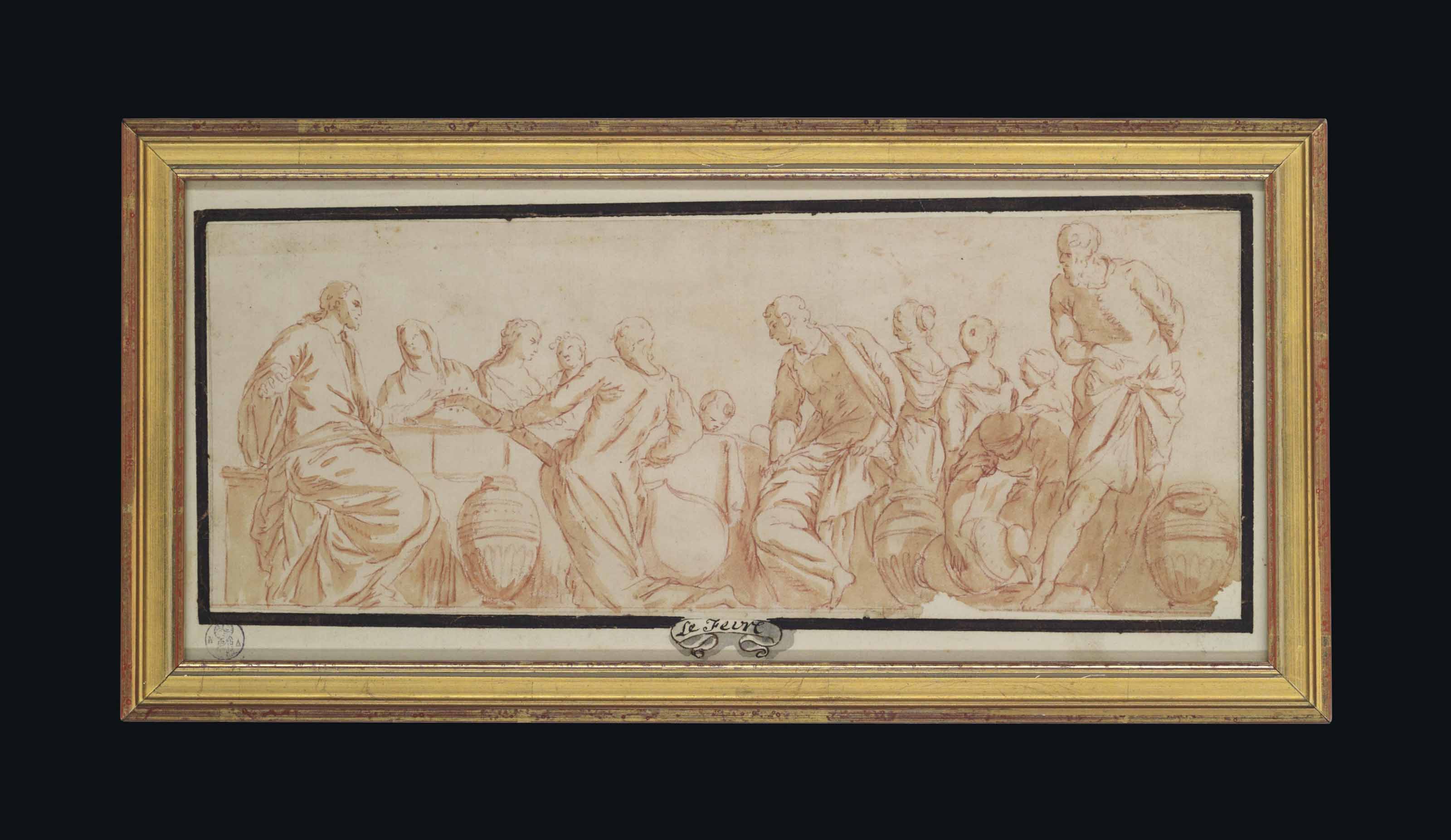 Titian — Дож Джироламо Приули со святым Иеронимом, по Тинторетто; Катарина Корнаро, королева Кипра, приветствуемая дожем Агостино Барбариго, по Веронезе; Благовещение, по Тициану; Мистический брак святой Екатерины, по Тинторетто; Афинская школа; Дева Благовещеная, по Тинторетто; и Свадьба в Кане, в честь Тинторетто, изображение 2