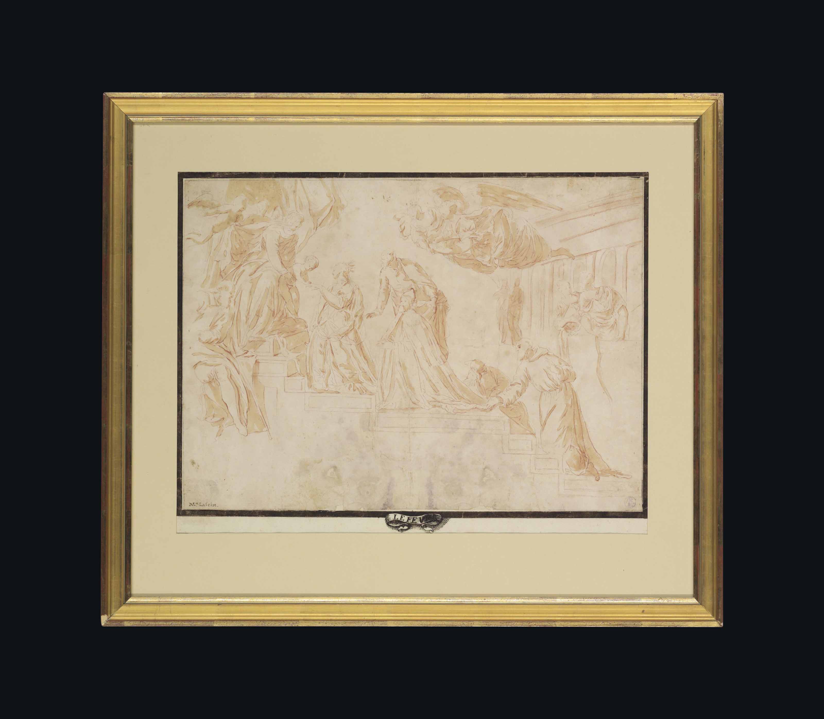 Titian — Дож Джироламо Приули со святым Иеронимом, по Тинторетто; Катарина Корнаро, королева Кипра, приветствуемая дожем Агостино Барбариго, по Веронезе; Благовещение, по Тициану; Мистический брак святой Екатерины, по Тинторетто; Афинская школа; Дева Благовещеная, по Тинторетто; и Свадьба в Кане, в честь Тинторетто, изображение 8