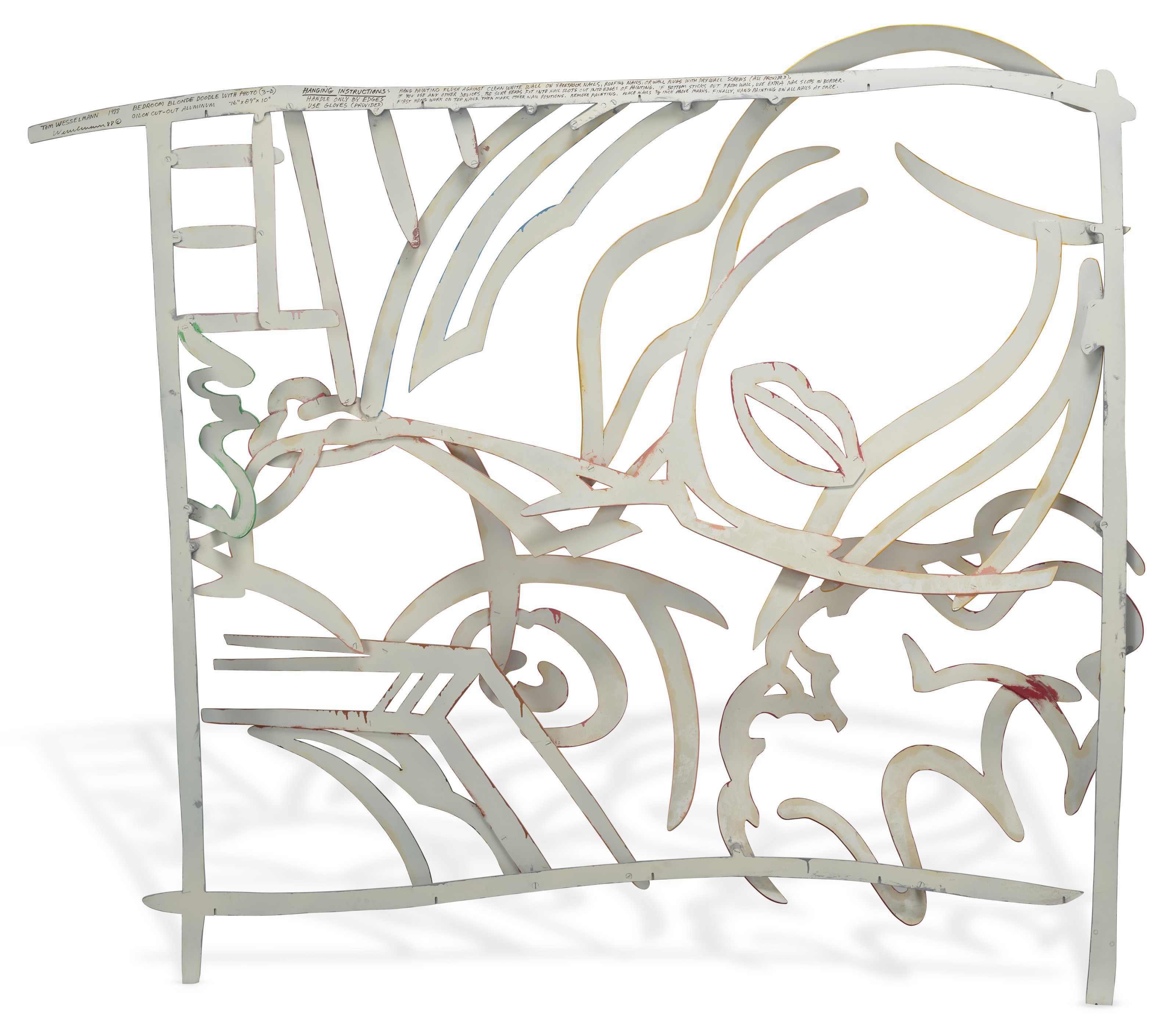 Tom Wesselmann — Рисунок блондинки в спальне с фотографией (3-D), изображение 2