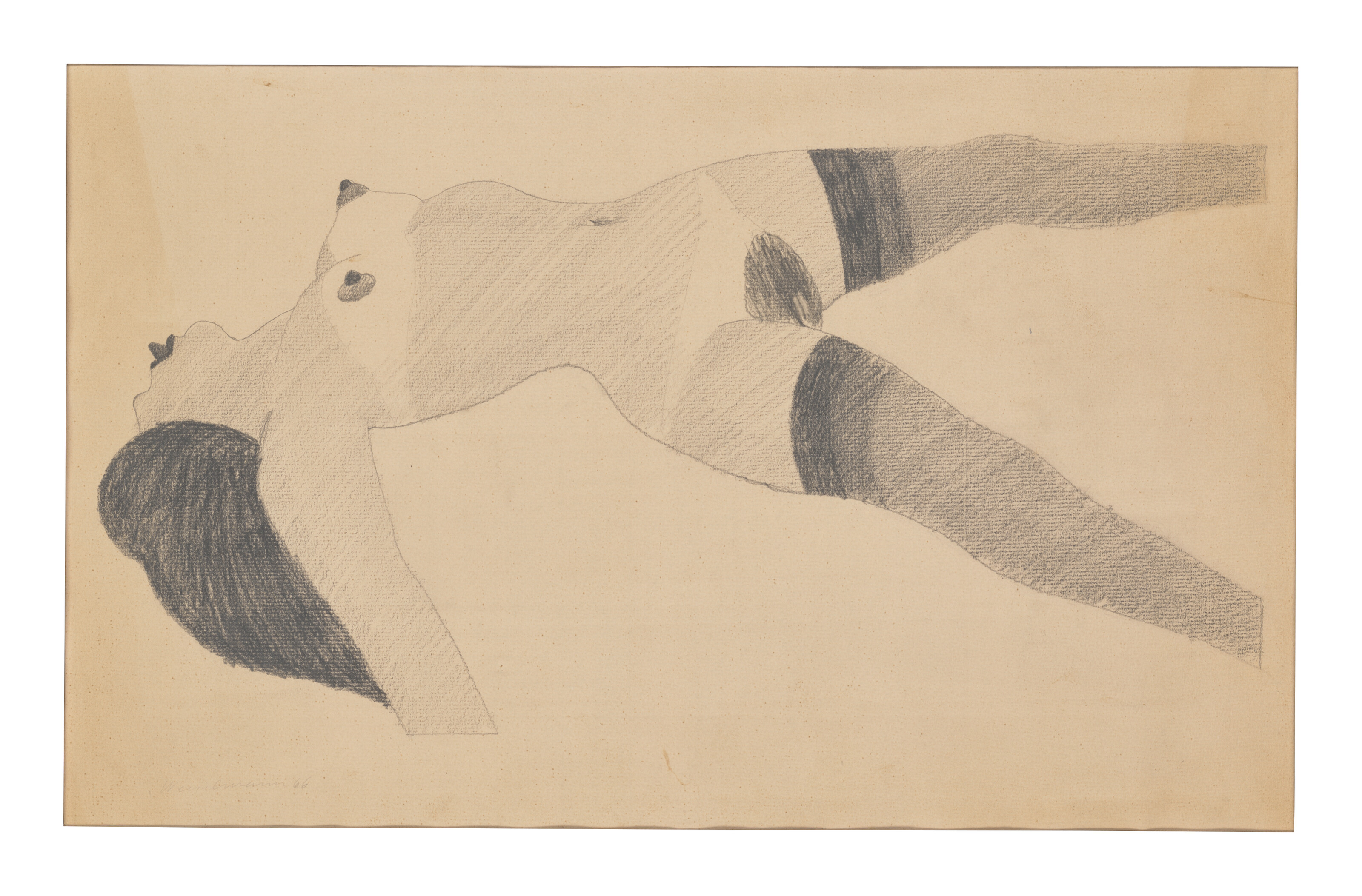 Tom Wesselmann — Рисунок для обнаженной натуры в чулках с высунутым языком, изображение 1