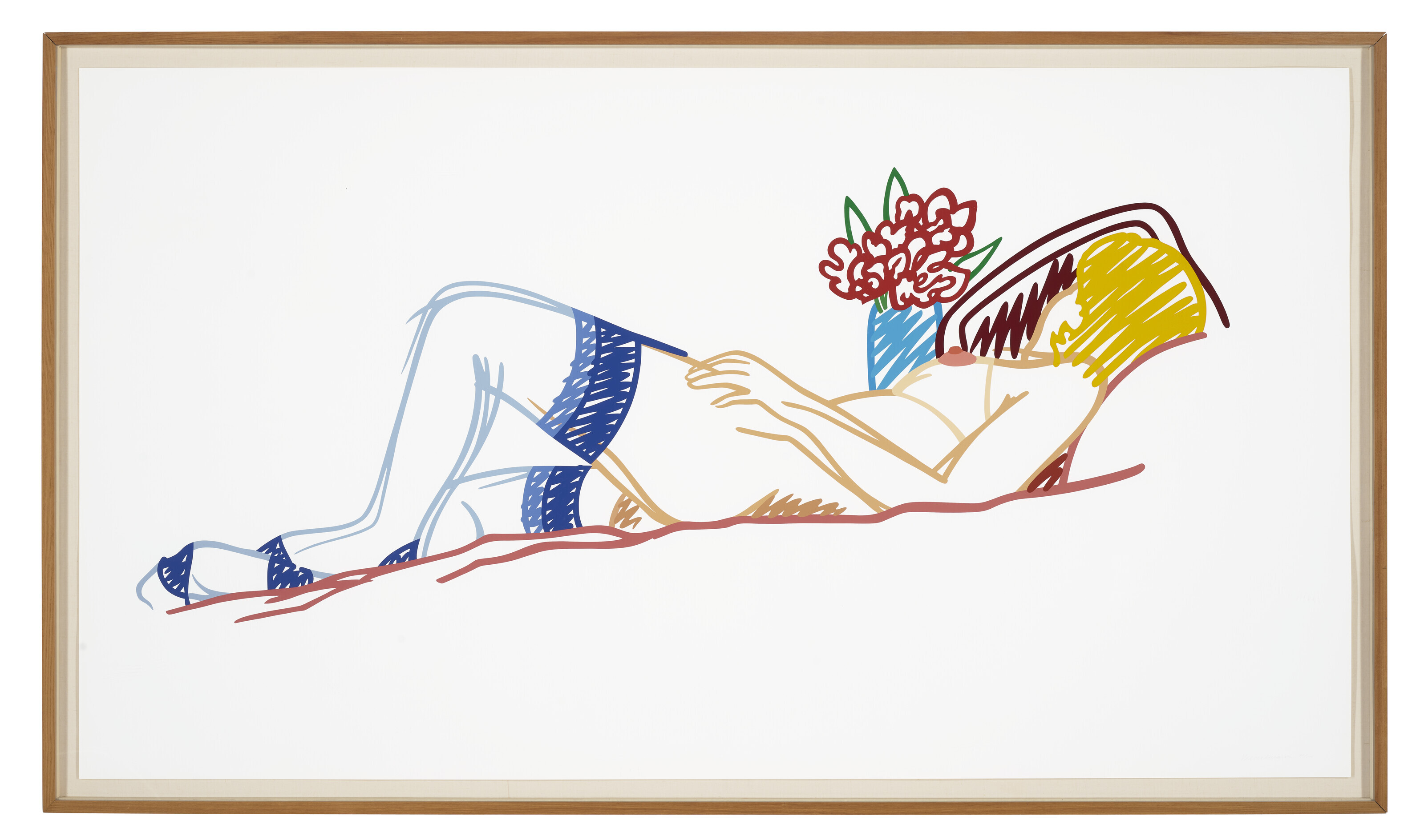 Tom Wesselmann — Обнаженная, с букетом и в чулках, изображение 2