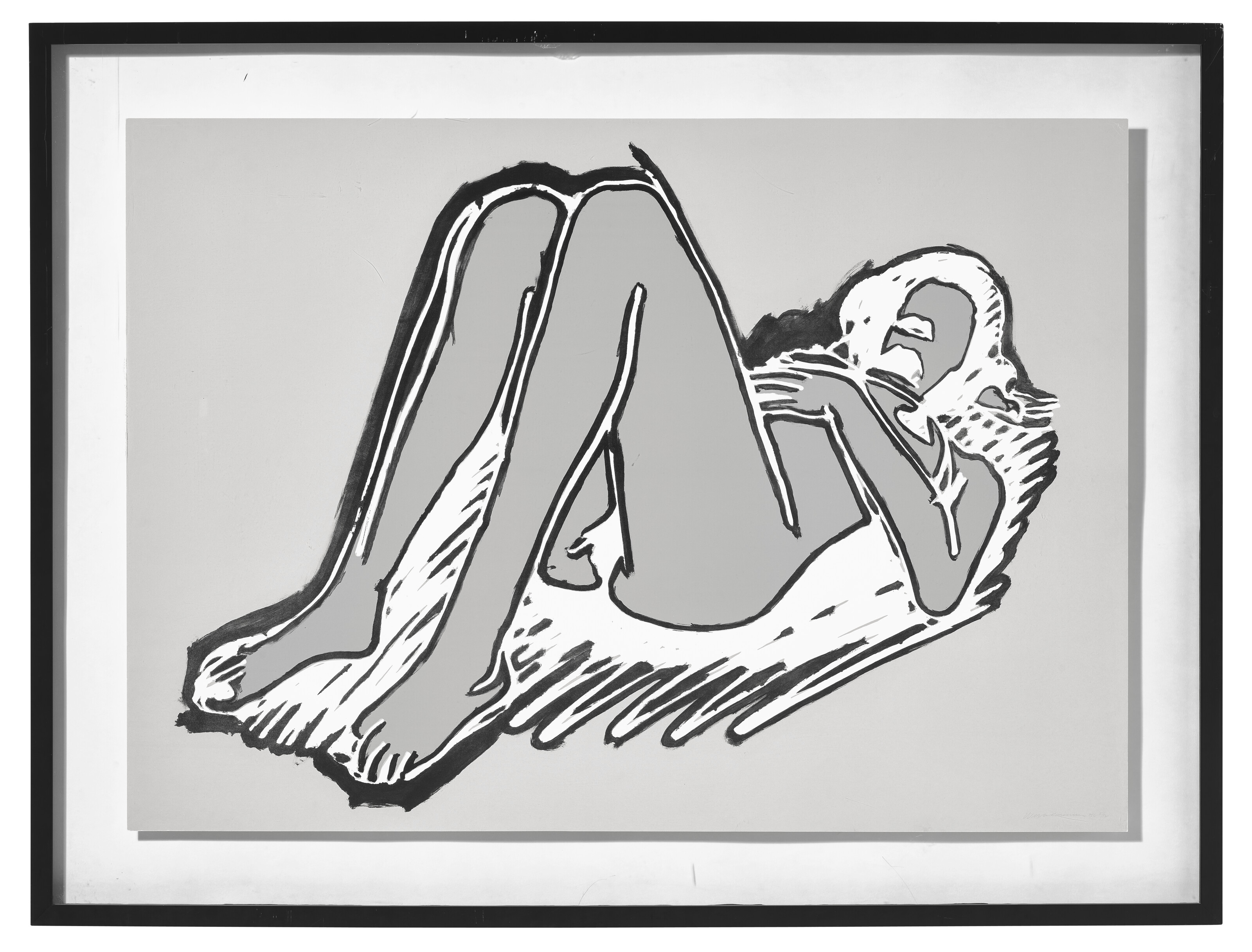 Tom Wesselmann — Моника лежит на спине, подтянув колени, изображение 2