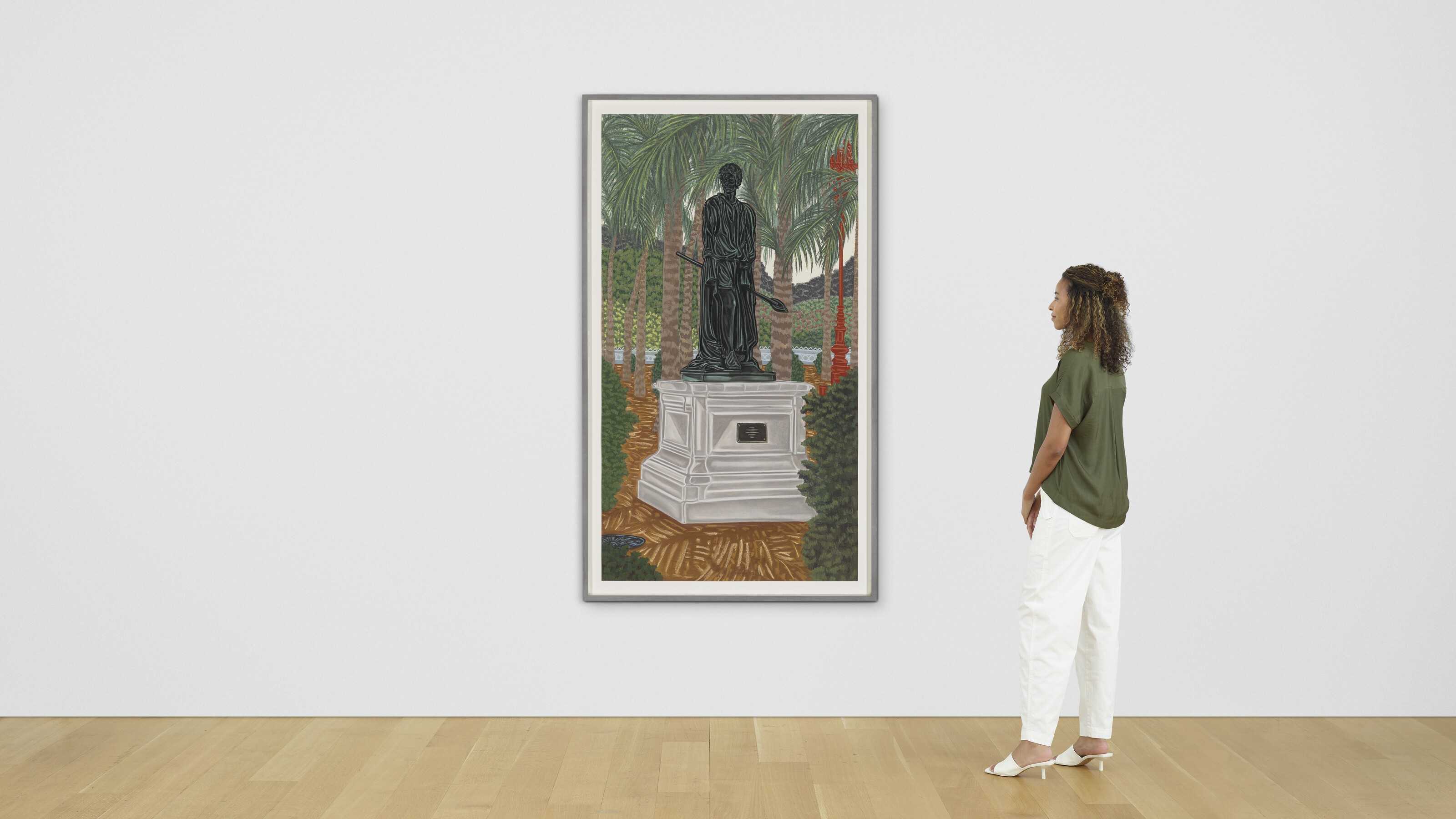 Toyin Ojih Odutola — Уважаемый родственник в садах Эджогу (дворец Амара), изображение 3