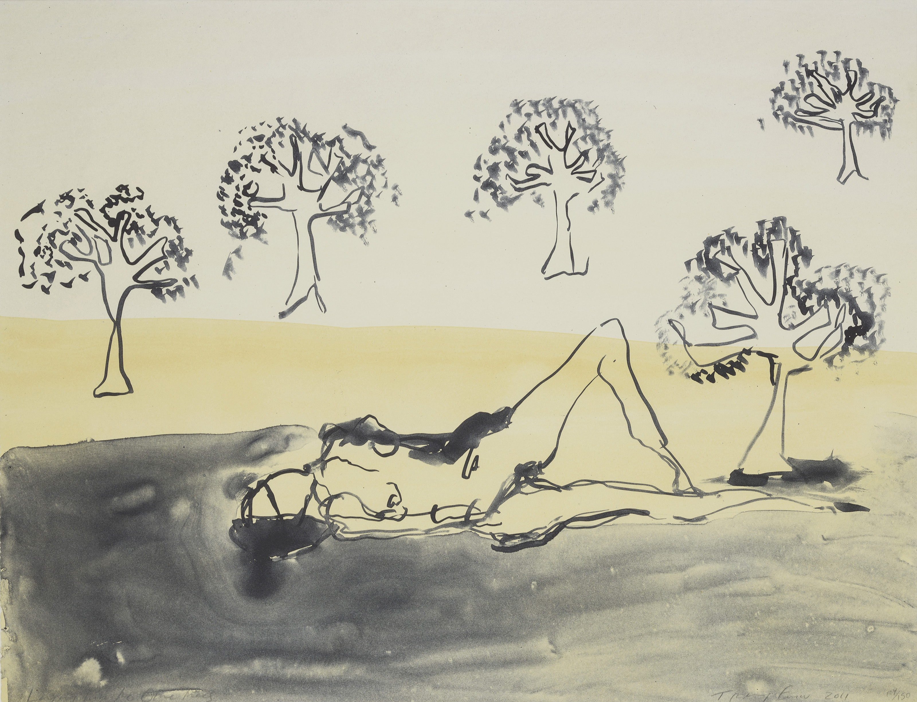 Tracey Emin — Лежащий среди оливковых деревьев