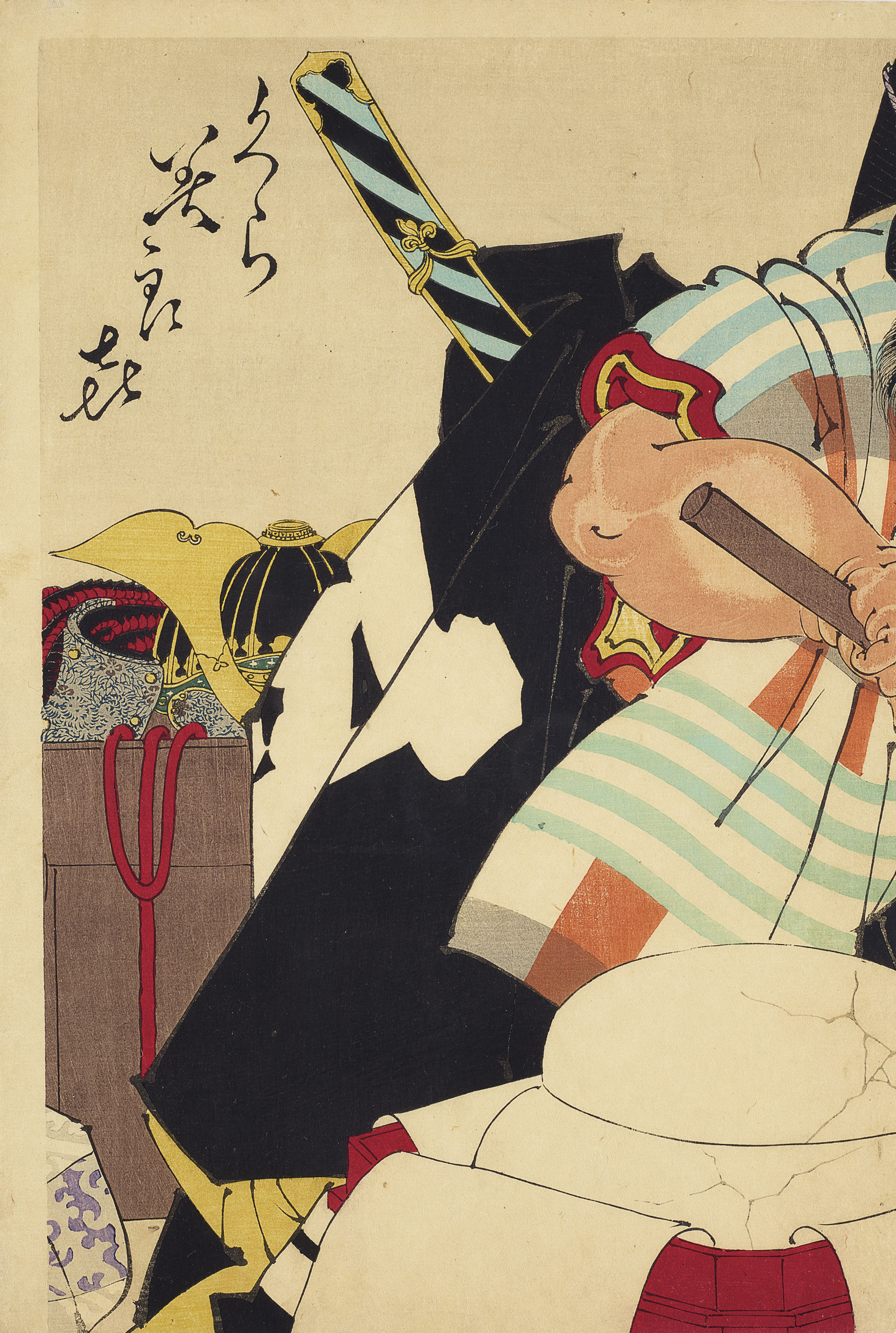 Tsukioka Yoshitoshi — Кура бираки (открытие склада), Ямауба и Кинтаро, изображение 3