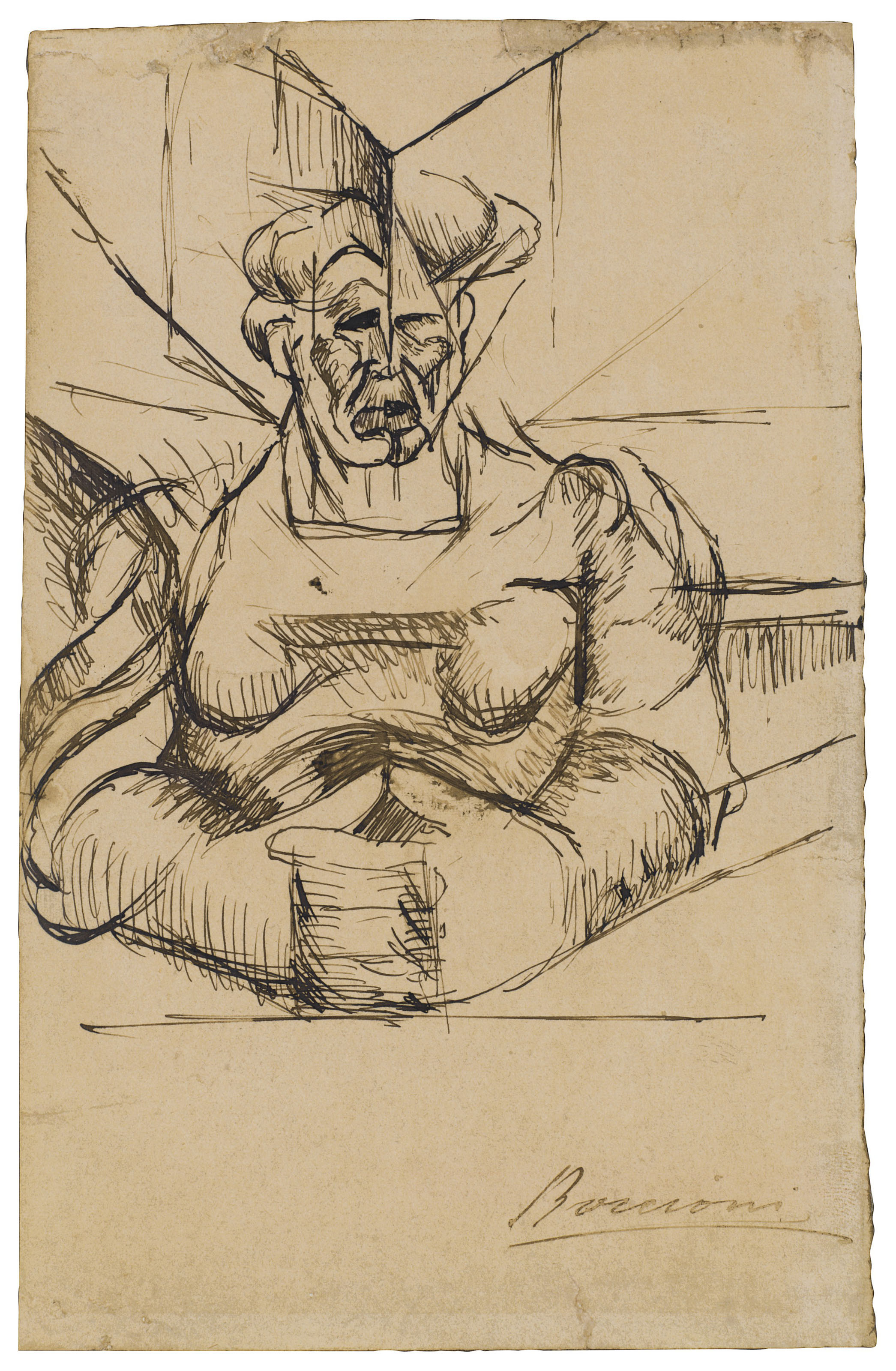 Umberto Boccioni — Студия per Testa + casa + luce (Ла Мадре)