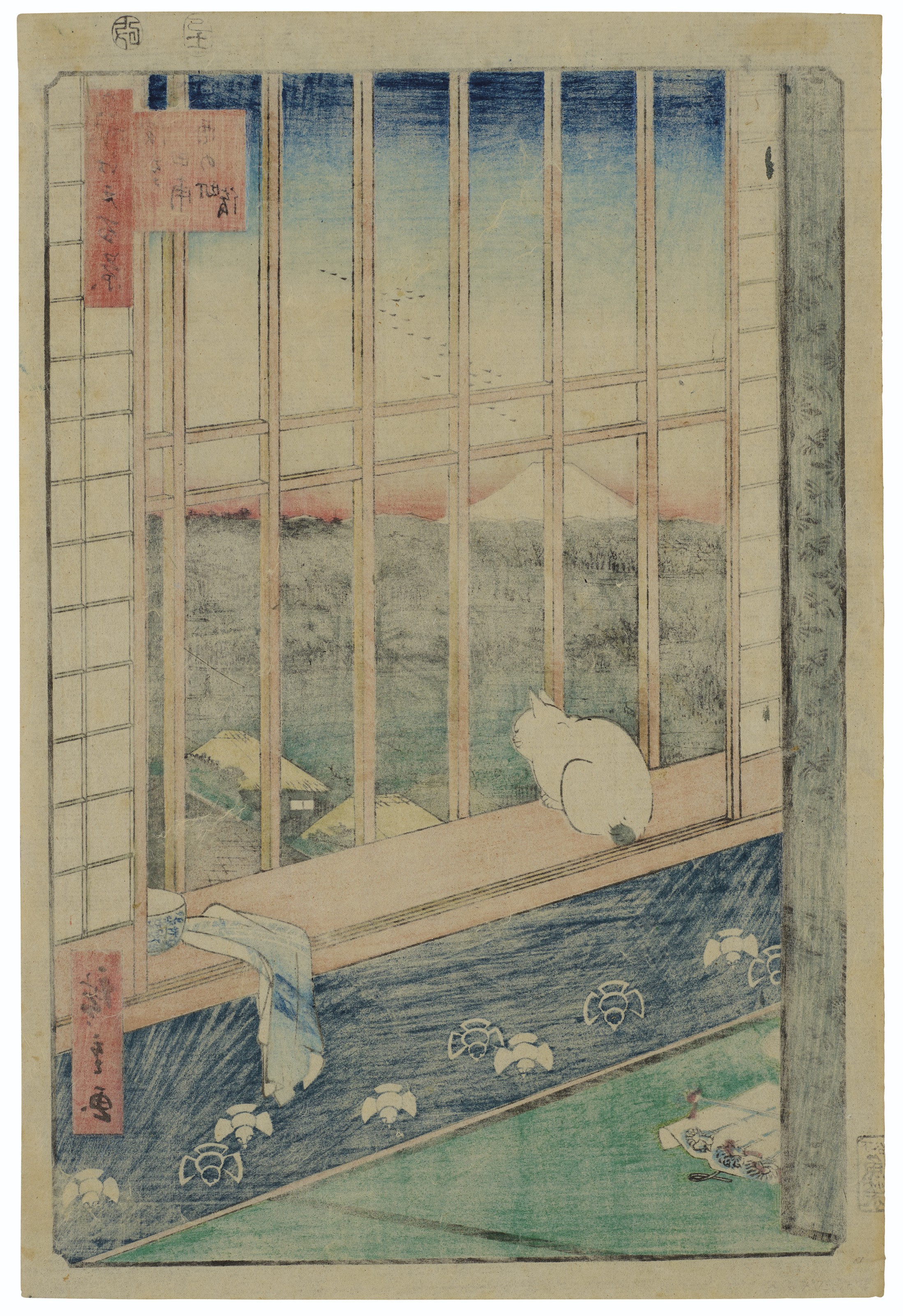 Utagawa Hiroshige — Режим Асакуса танбо Ториномати (рисовые поля Асакуса и фестиваль Ториномати), изображение 2