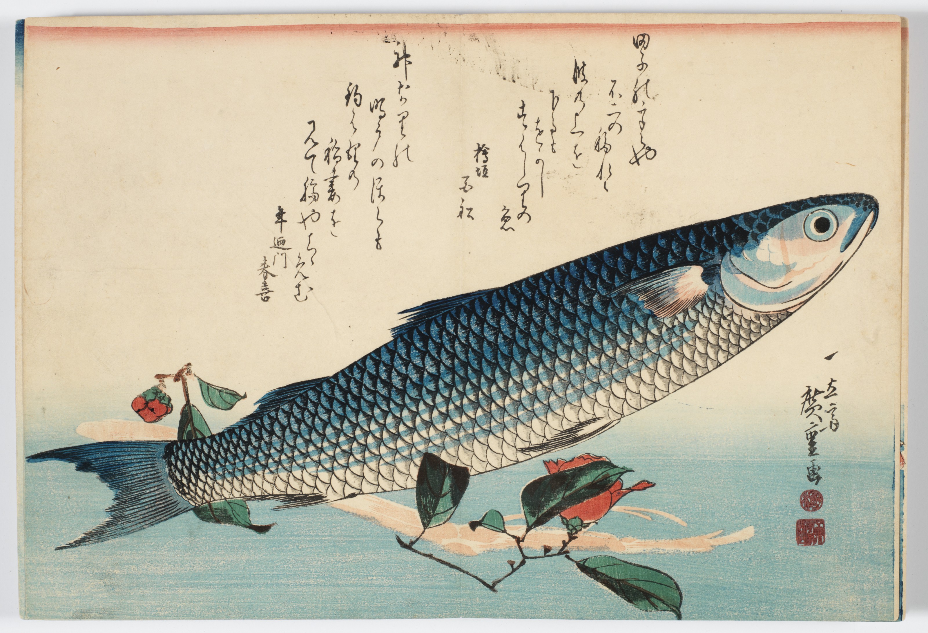 Utagawa Hiroshige — Полный набор из безымянной серии крупных рыб (Уозукуси), изображение 19
