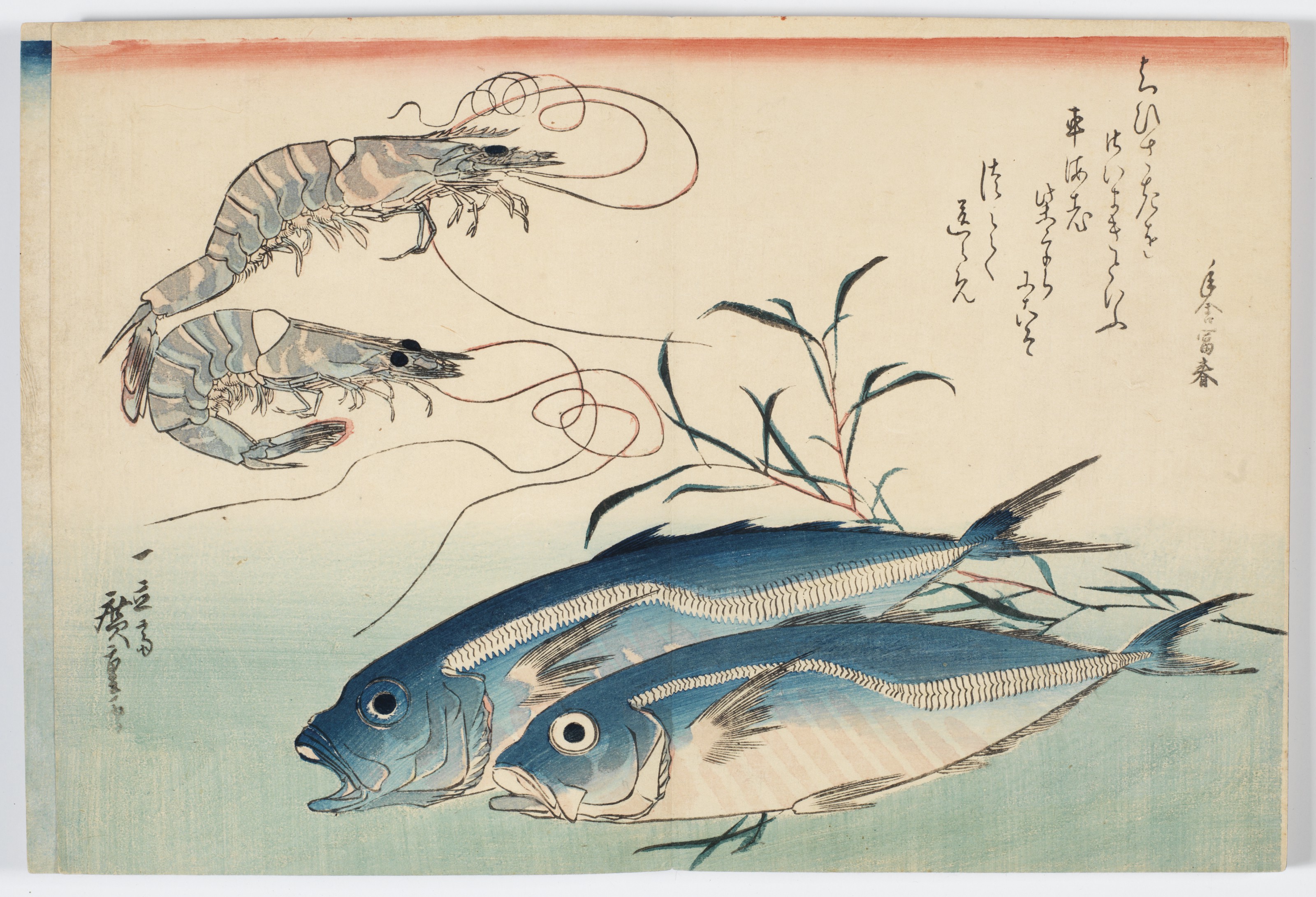 Utagawa Hiroshige — Полный набор из безымянной серии крупных рыб (Уозукуси), изображение 7