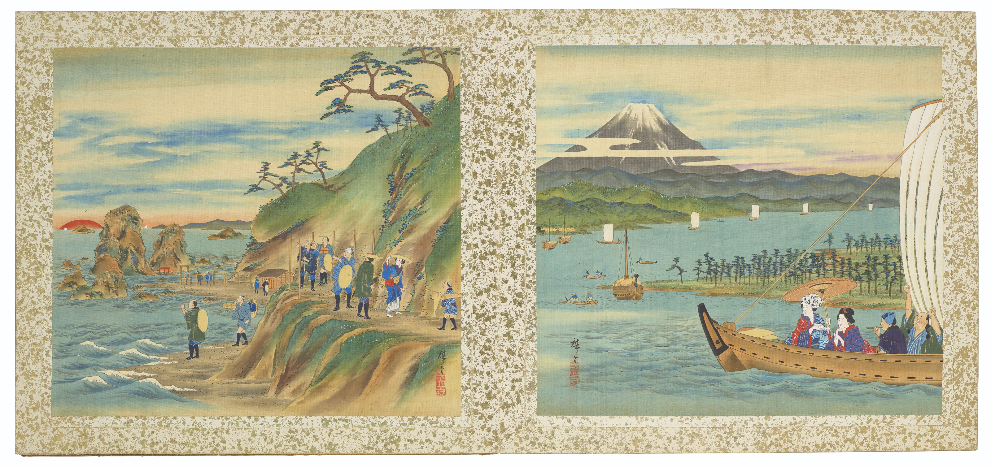 Utagawa Hiroshige — Знаменитые виды на дорогу Токайдо, изображение 12