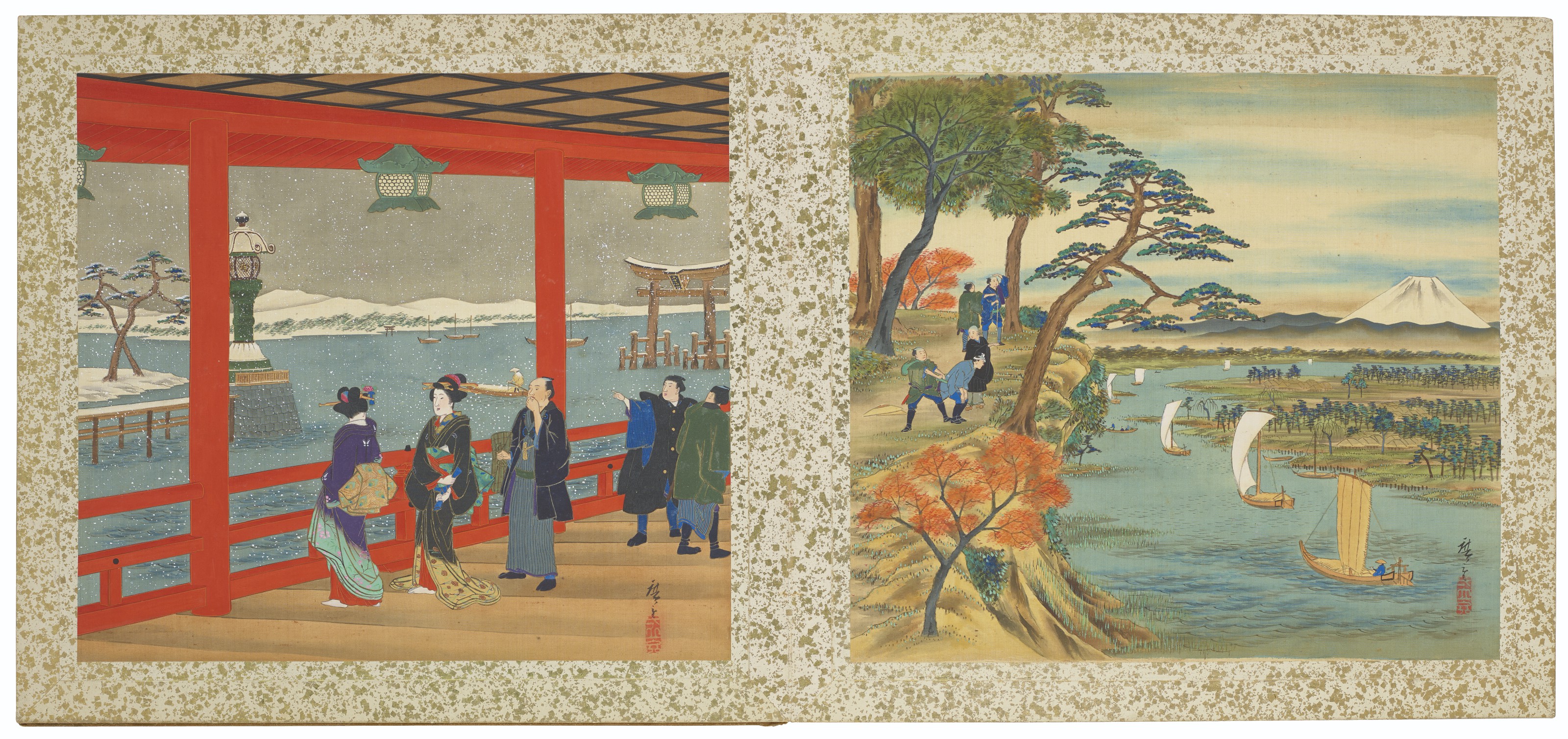 Utagawa Hiroshige — Знаменитые виды на дорогу Токайдо, изображение 14