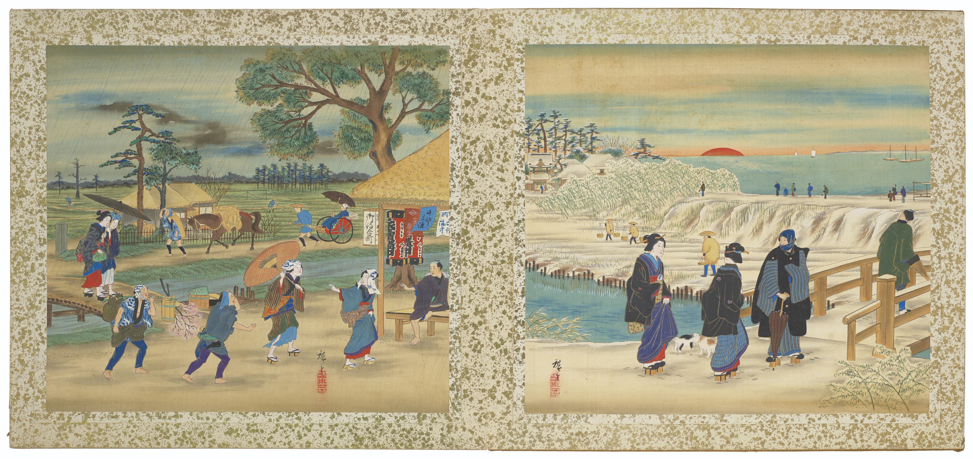 Utagawa Hiroshige — Знаменитые виды на дорогу Токайдо, изображение 3