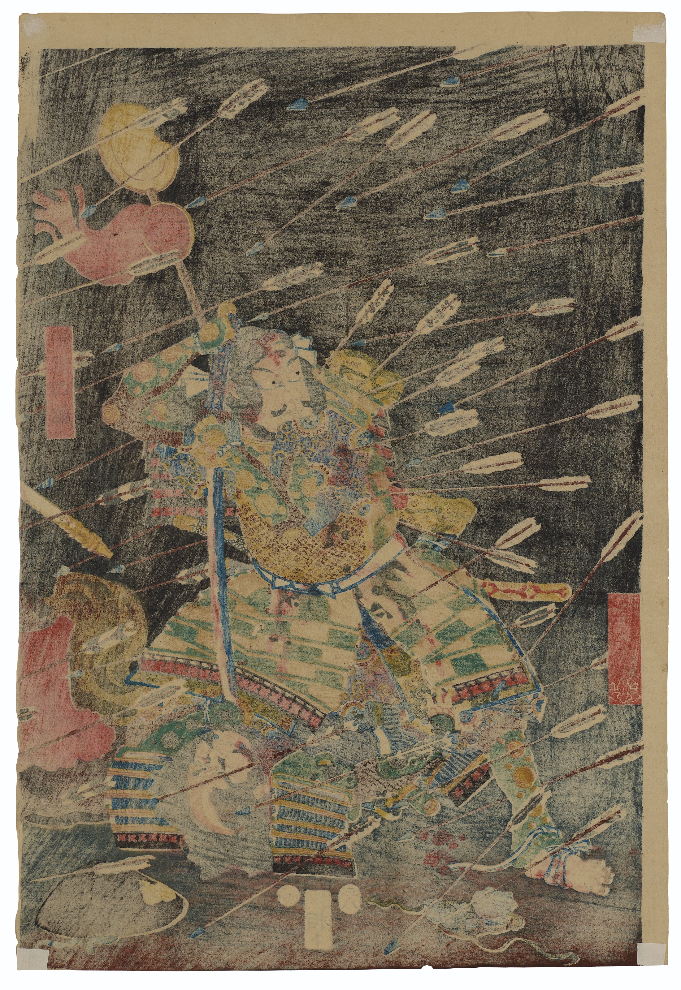 Utagawa Kuniyoshi — Последняя битва Кусуноки при Сидзе Навате, изображение 2