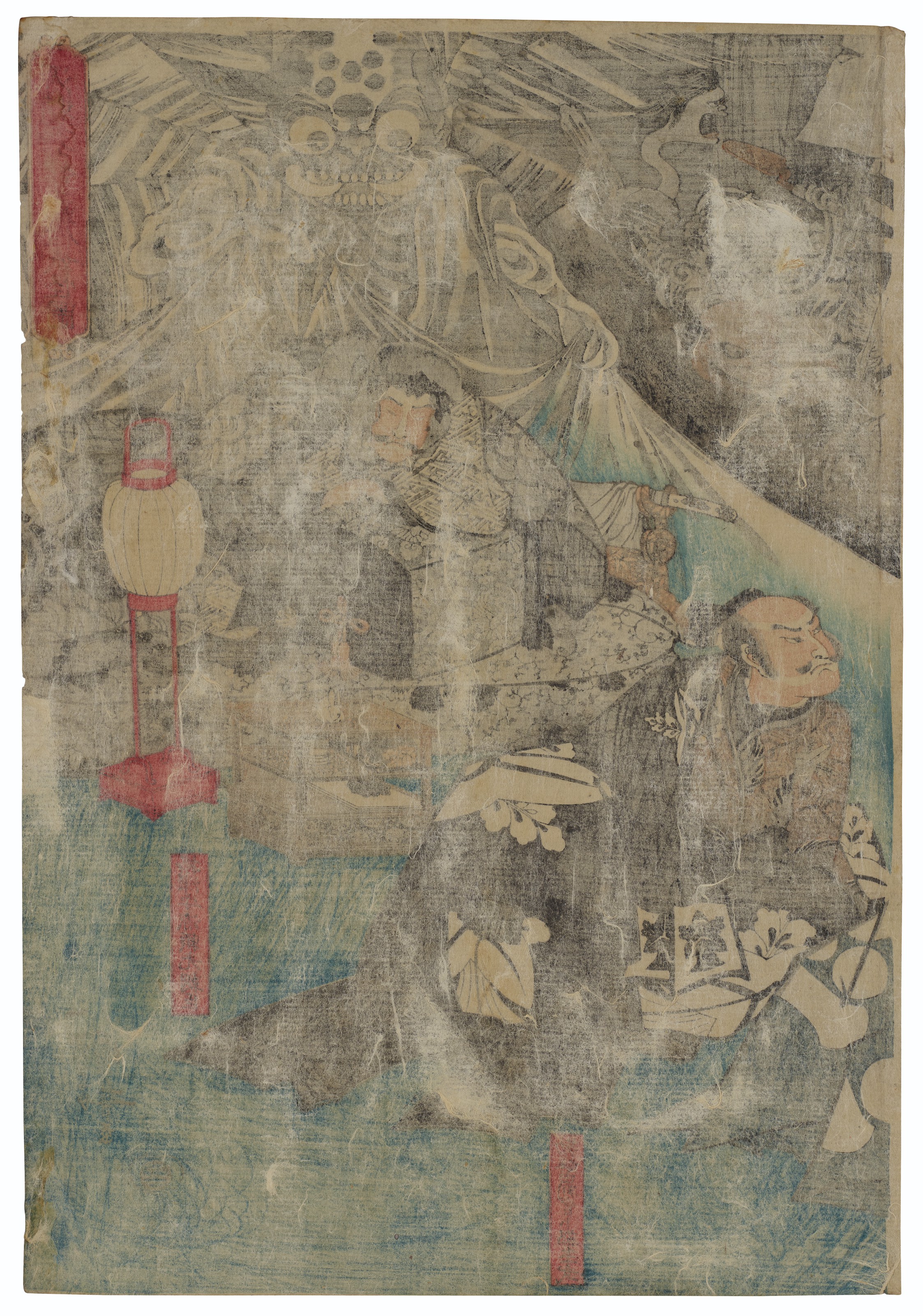 Utagawa Kuniyoshi — Minamoto Yorimitsu ko no yakata ni tsuchigumo yokai o nasu zu (Земляной паук порождает монстров в особняке лорда Минамото Йоримицу), изображение 4
