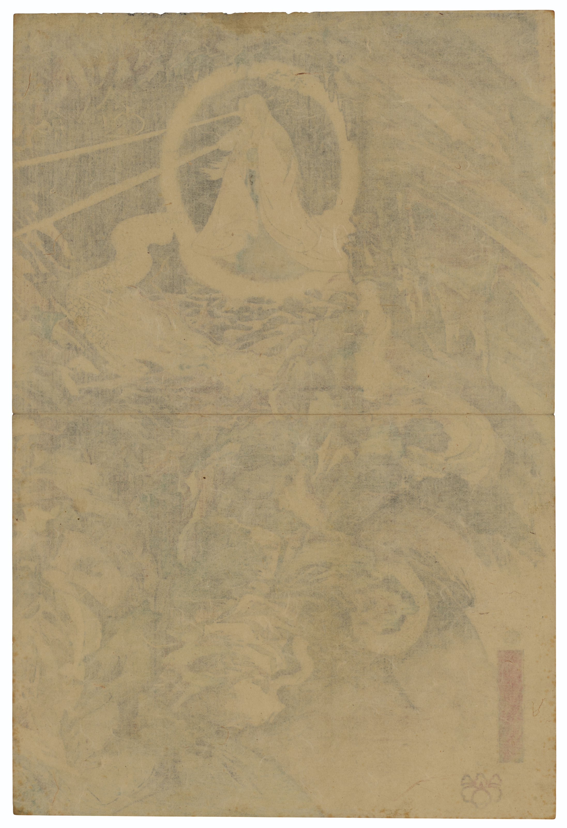 Utagawa Kuniyoshi — Нитта-но-Сиро Тадацунэ и призрак Белого дракона, изображение 2