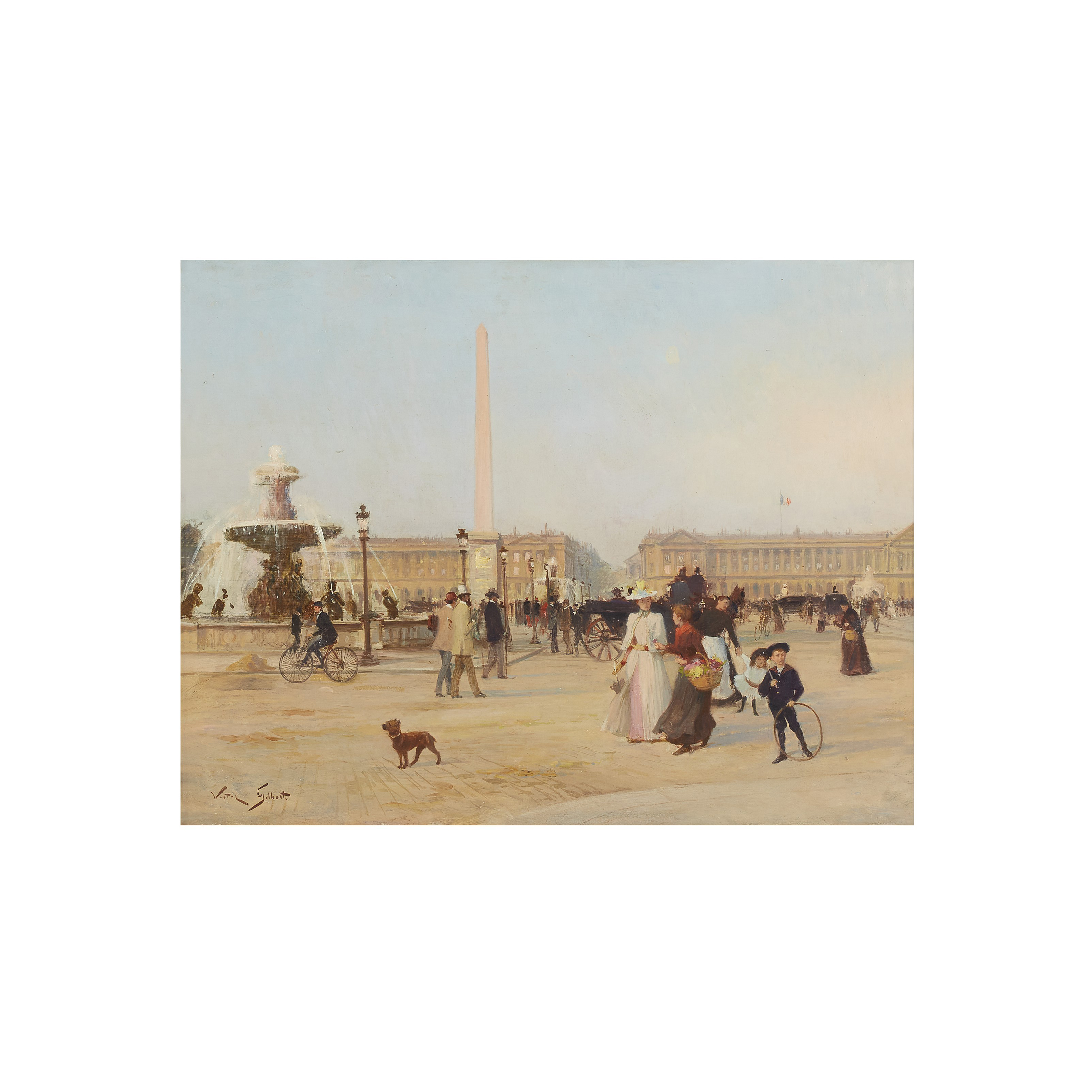 Victor Gabriel Gilbert — Площадь Согласия, Париж