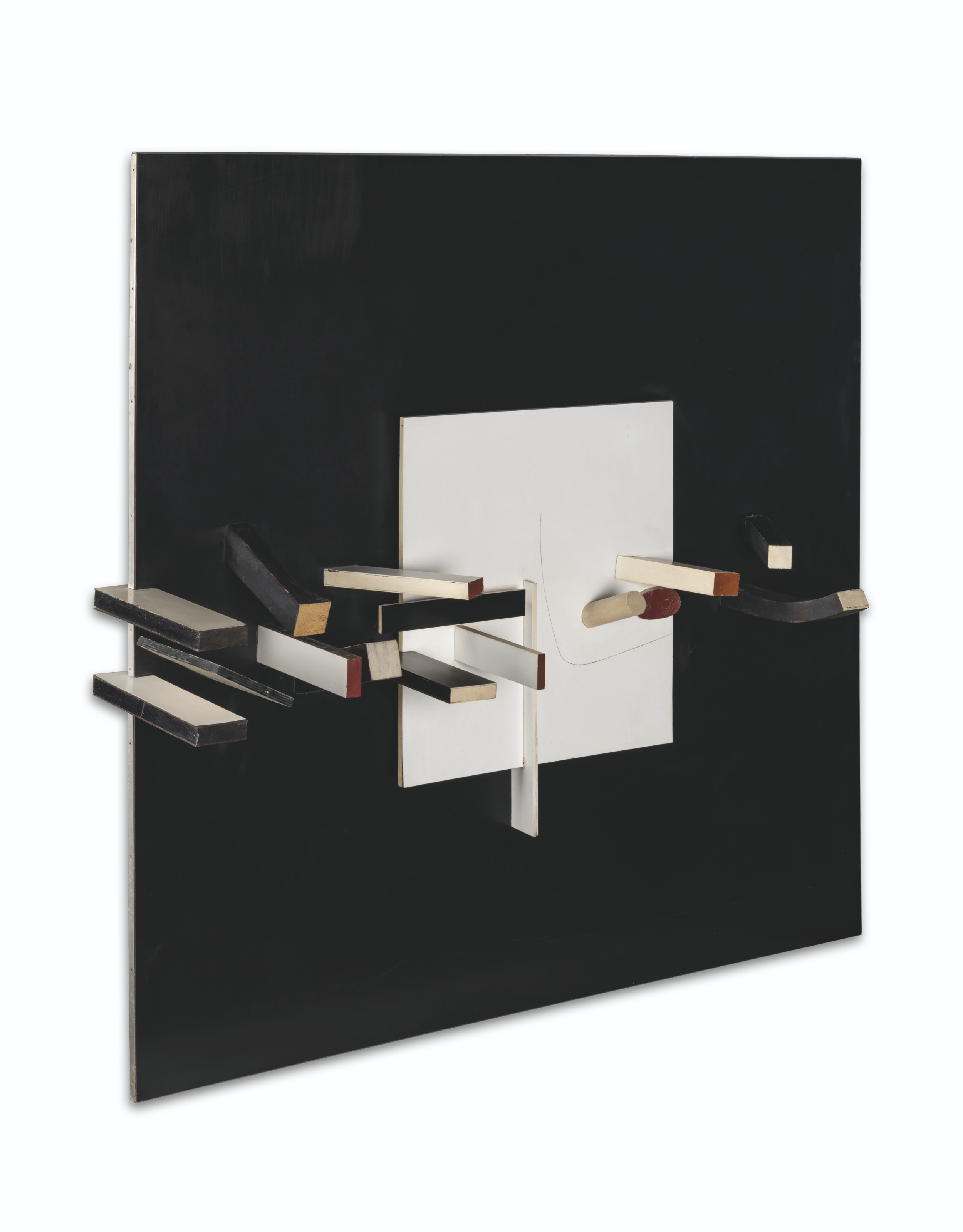Victor Pasmore — Абстрактные цвета: белый, черный, бордовый и кедр, изображение 2