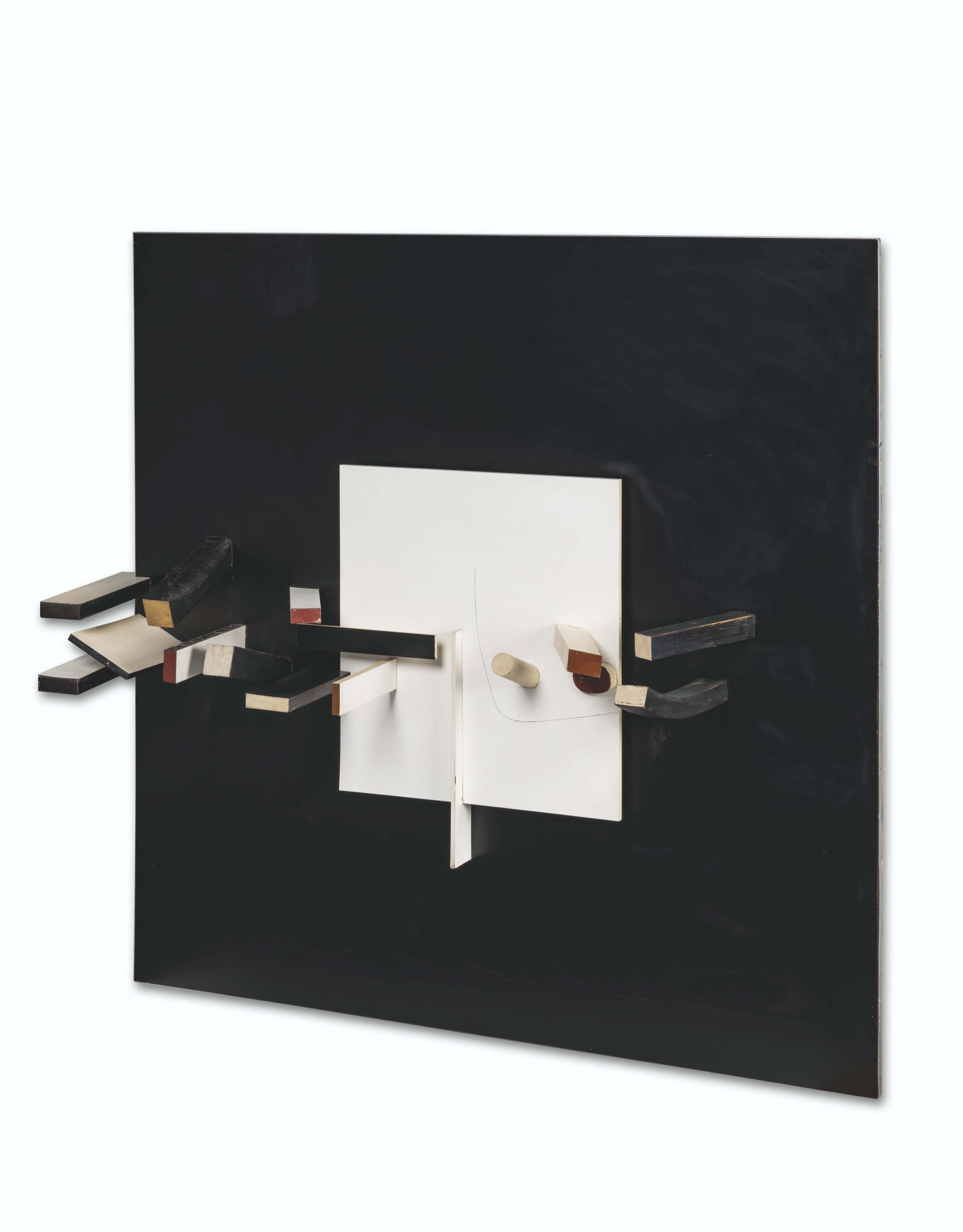 Victor Pasmore — Абстрактные цвета: белый, черный, бордовый и кедр, изображение 3