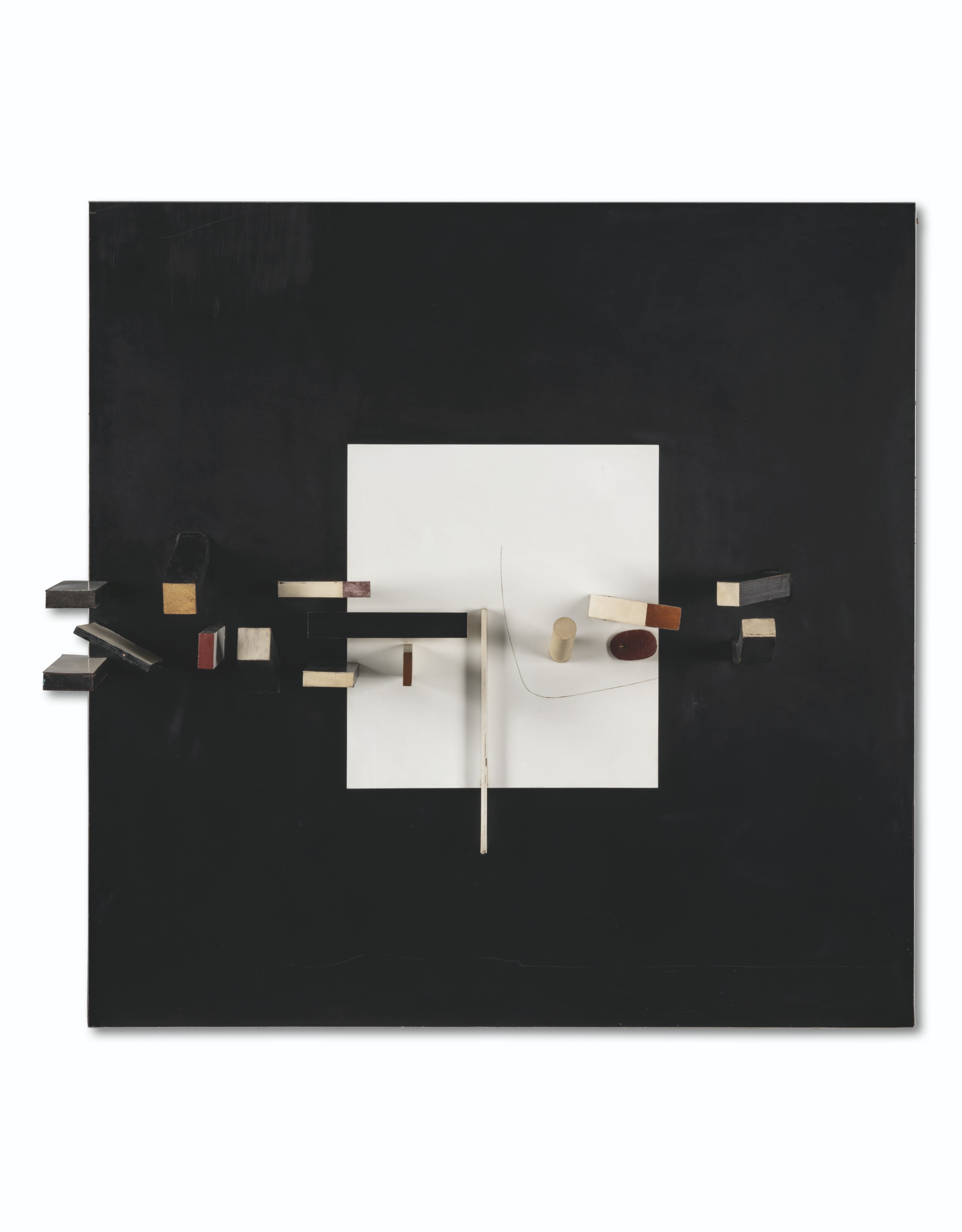 Victor Pasmore — Абстрактные цвета: белый, черный, бордовый и кедр, изображение 4