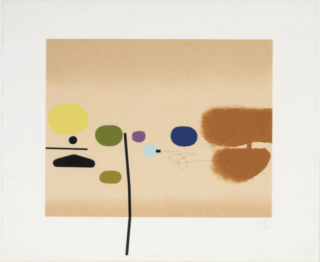 Victor Pasmore — Оранжевый и индиго, а также оранжевый и розовый, от Composite Image (Линтон G27 и G28)