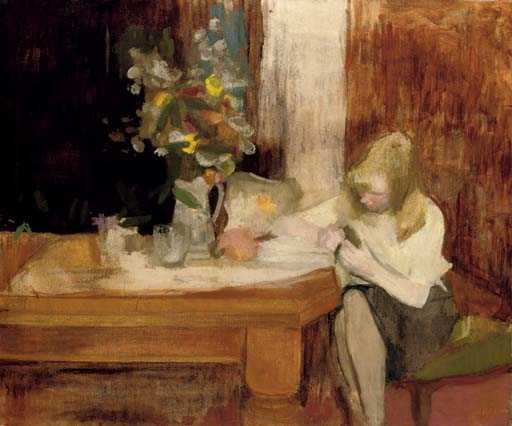 Victor Pasmore — Девушка за шитьем
