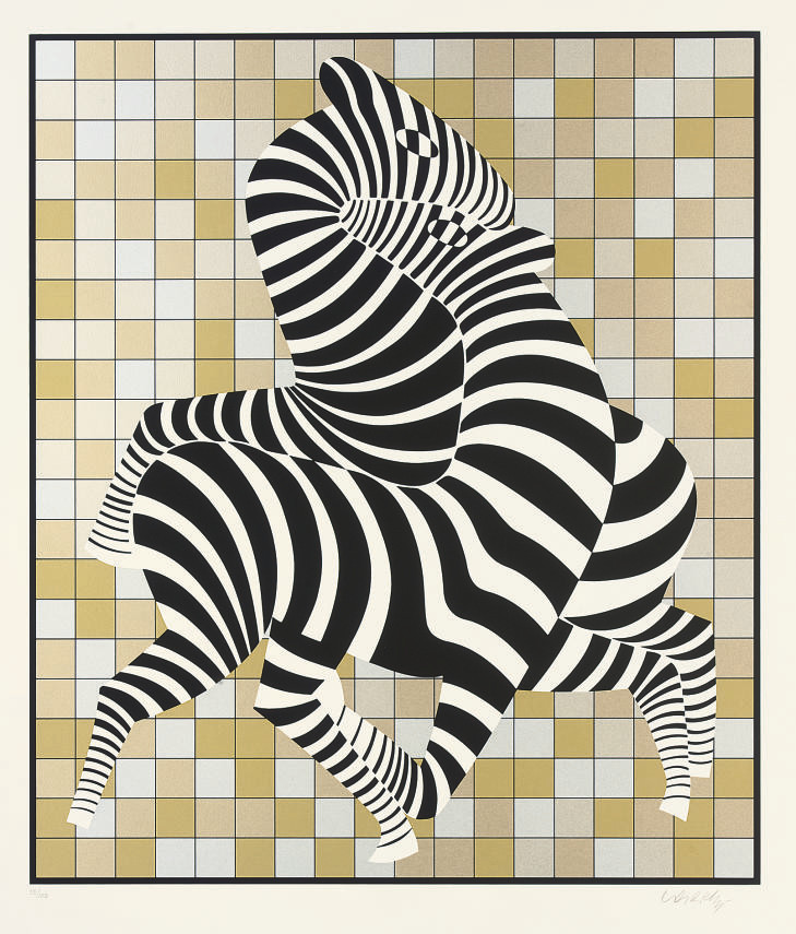 Victor Vasarely — ЗЕБРЫ (ЗОЛОТЫЕ И СЕРЕБРЯНЫЕ)
