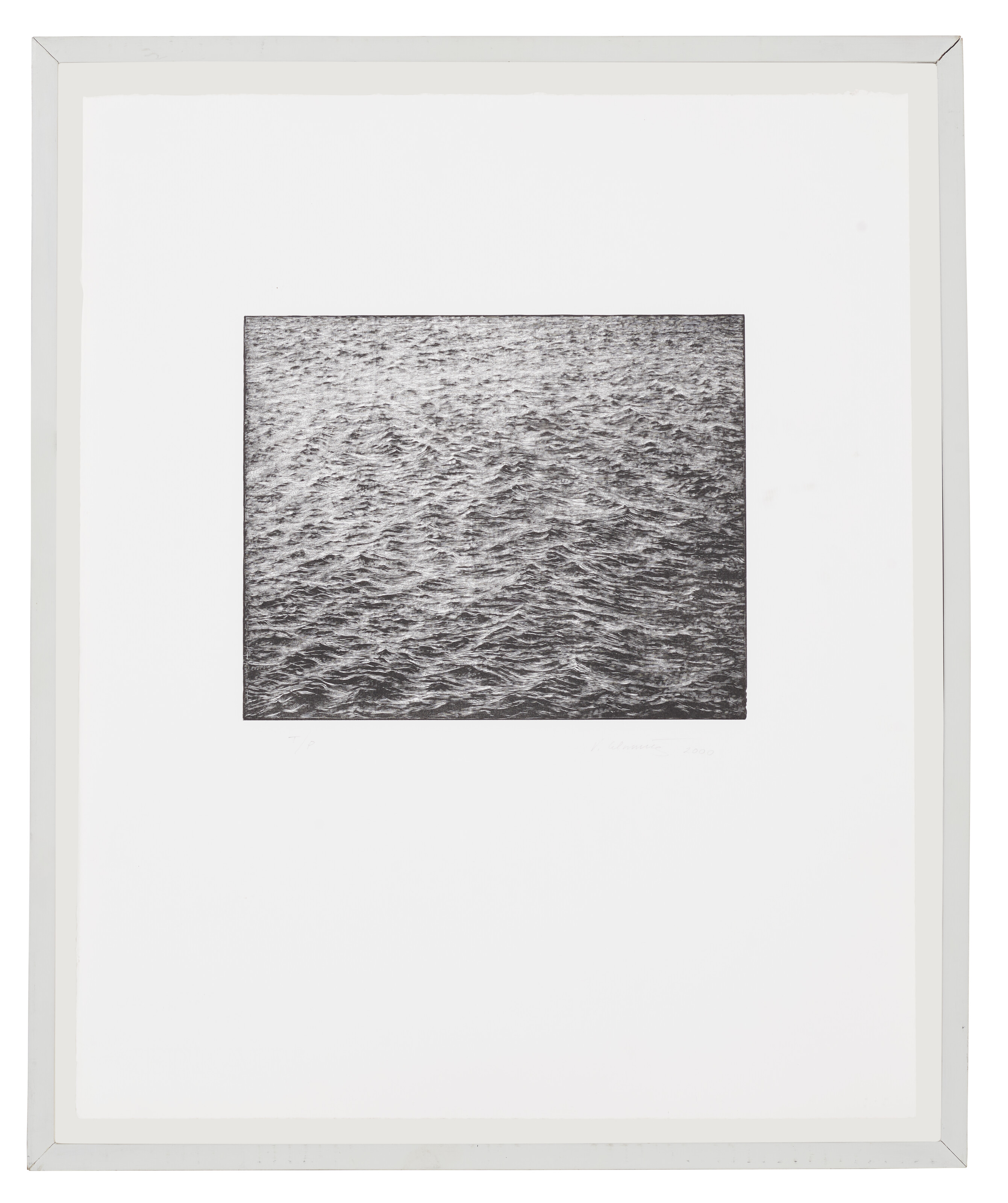Vija Celmins — Гравюра на дереве "Поверхность океана" 2000, изображение 2