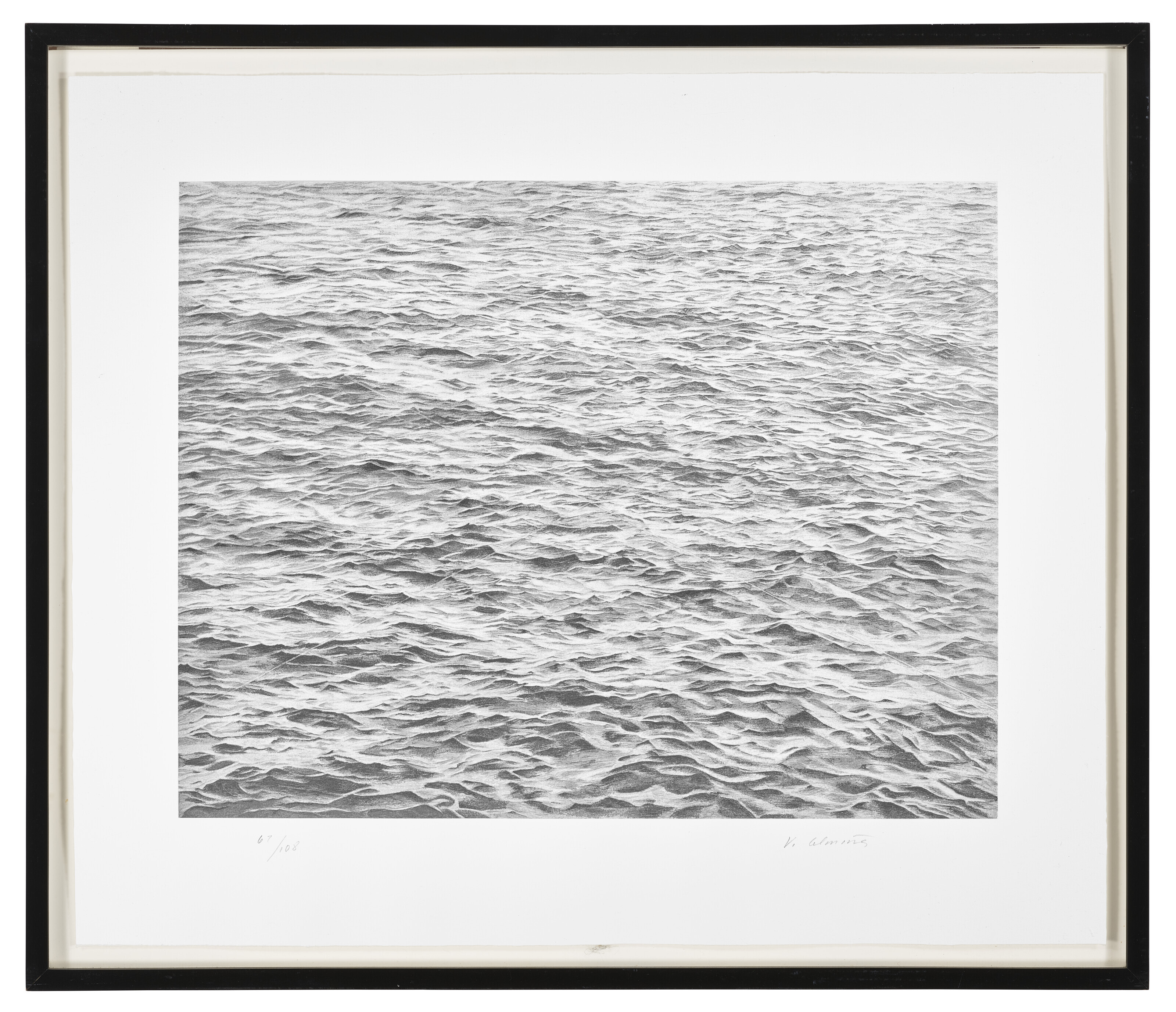 Vija Celmins — Без названия (Океан с крестом №1), изображение 2