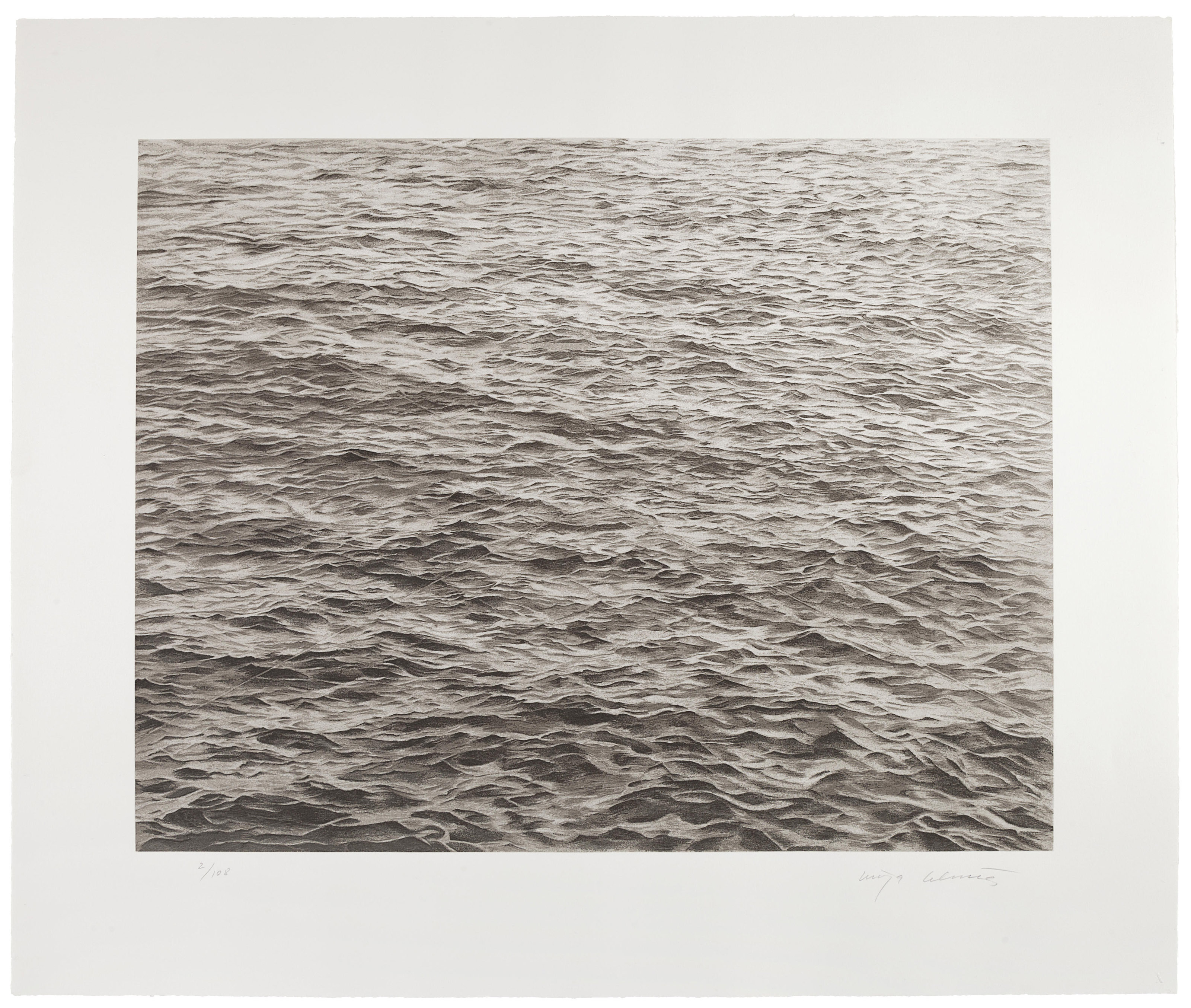 Vija Celmins — Без названия (Океан с крестом №1)