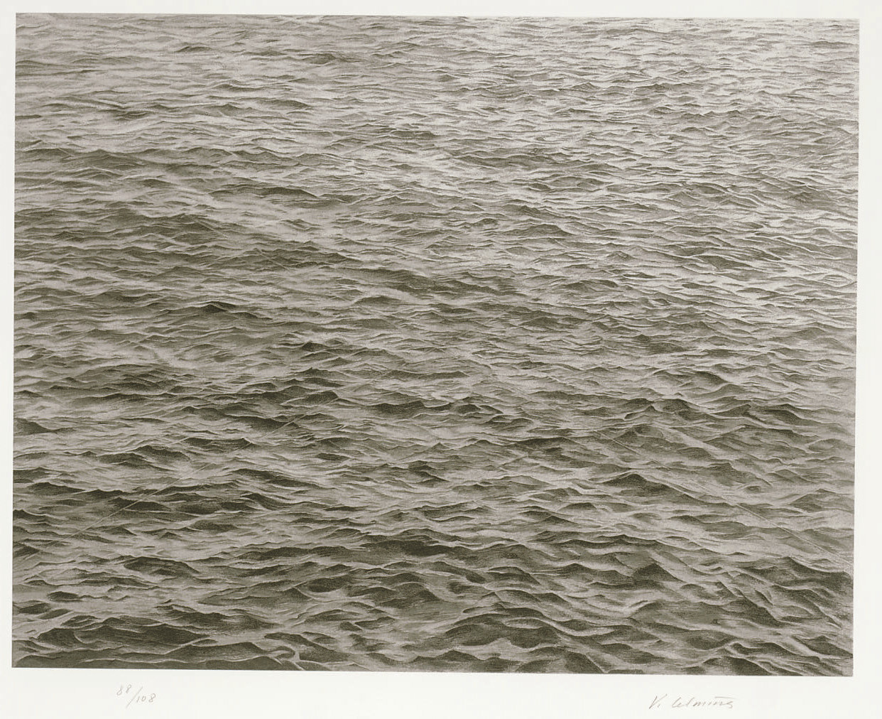 Vija Celmins — Океан с крестом №1