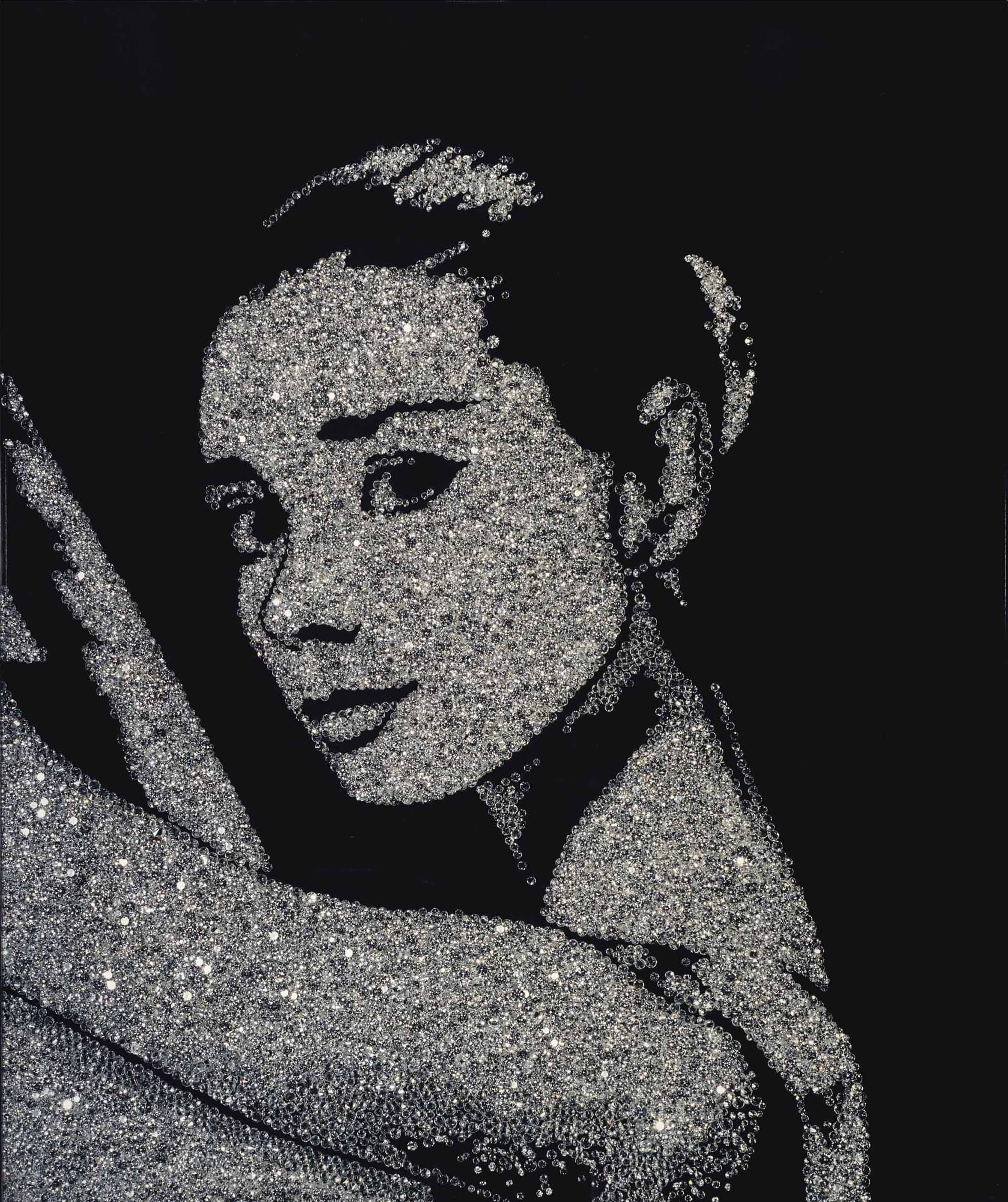 Vik Muniz — Одри Хепберн (из фильма "Картинки с бриллиантами"), 2005
